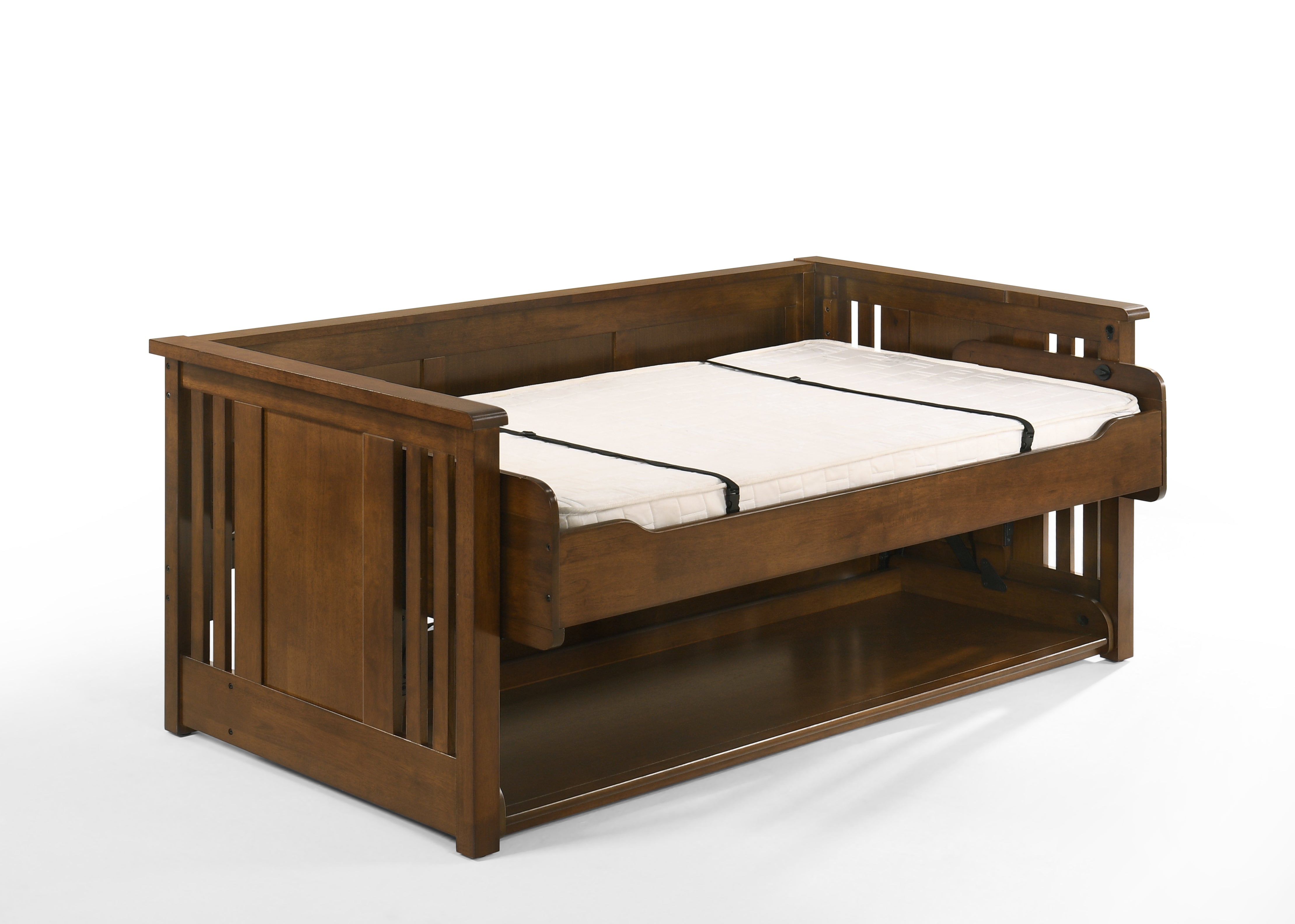 Artisan Hidden Desk Bed in Black Walnut, view 3 | Atlantic Fine Furniture, Melbourne FL