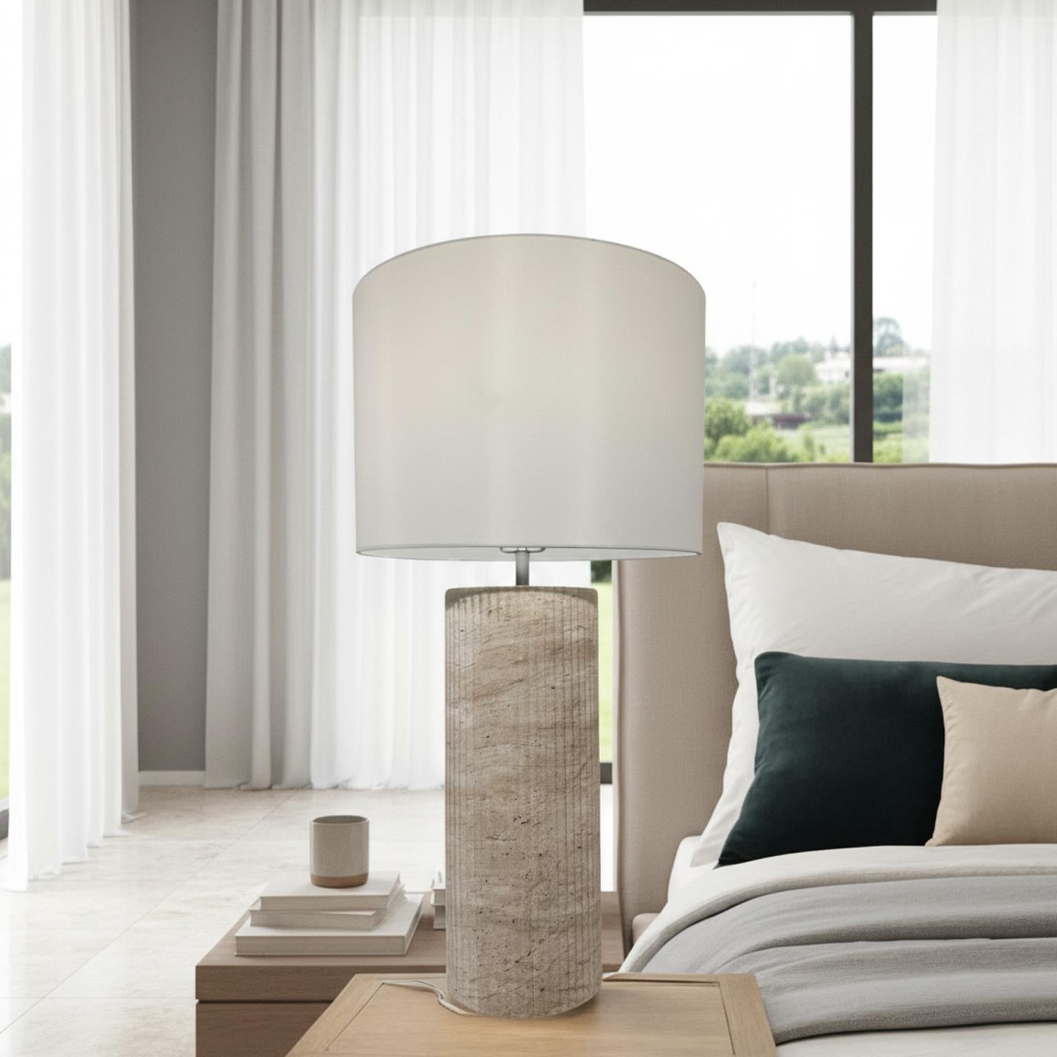 Athens, 35" Table Lamp (2pk). Aged Stone finish