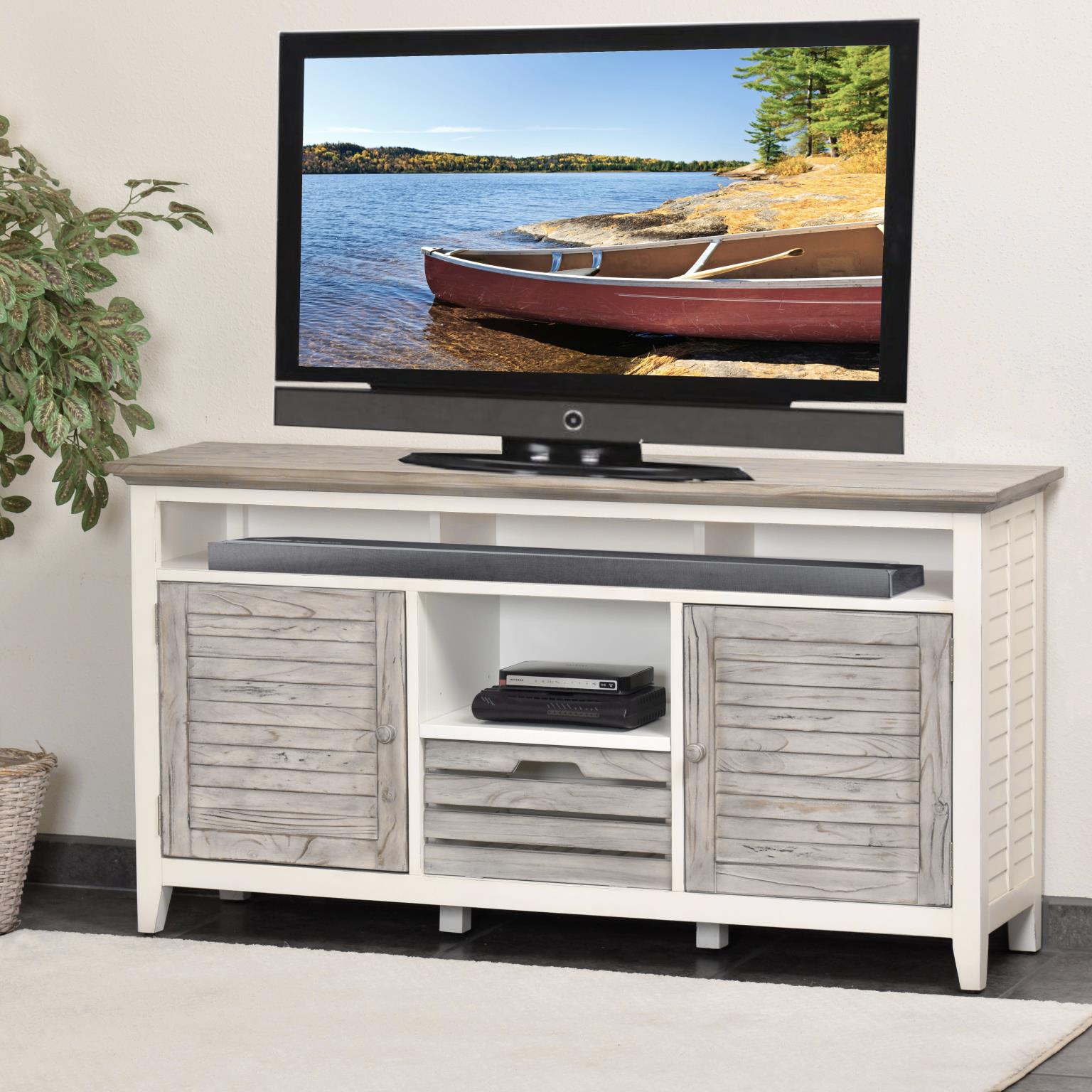 Islamorada Entertainment Center. Dapple Grey Finish