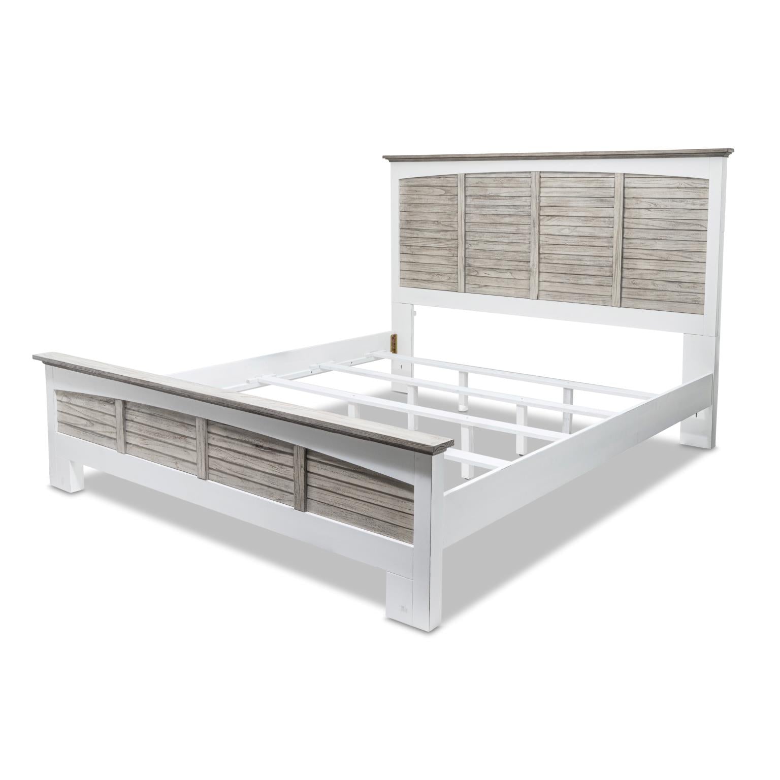 Islamorada king complete bed, dapple grey finish