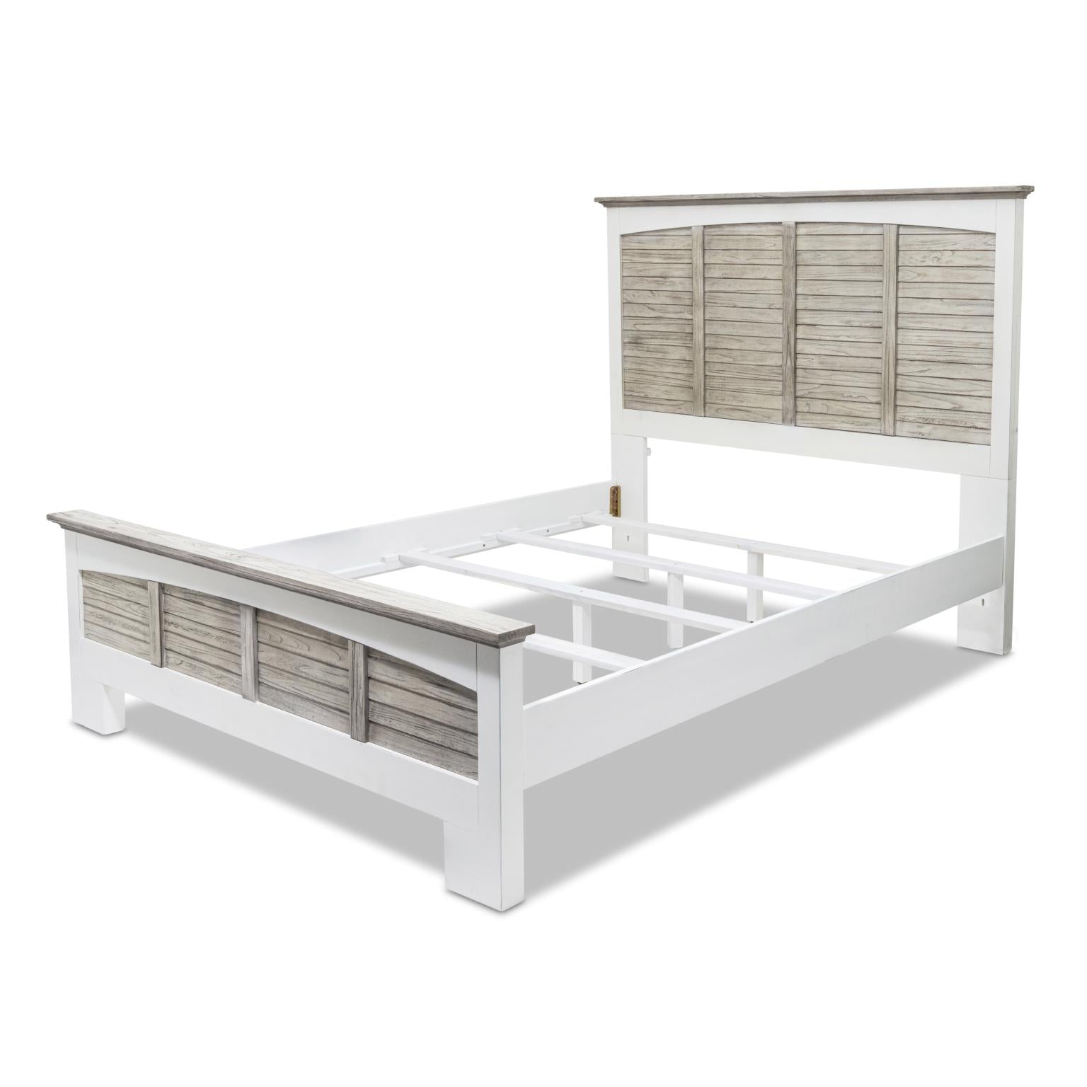 Islamorada queen complete bed, dapple grey finish
