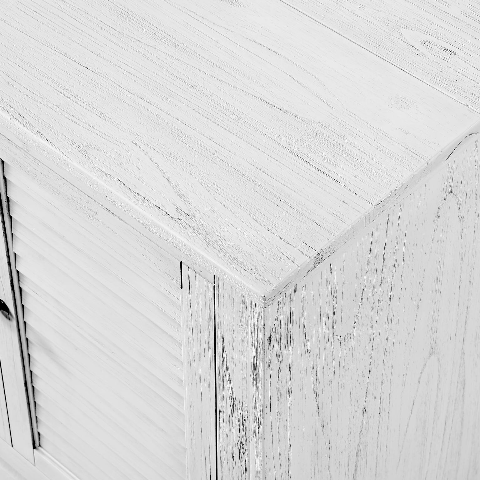 Surfside Queen Cabinet Bed (flip top); mattress ordered separately. Weathered White Finish