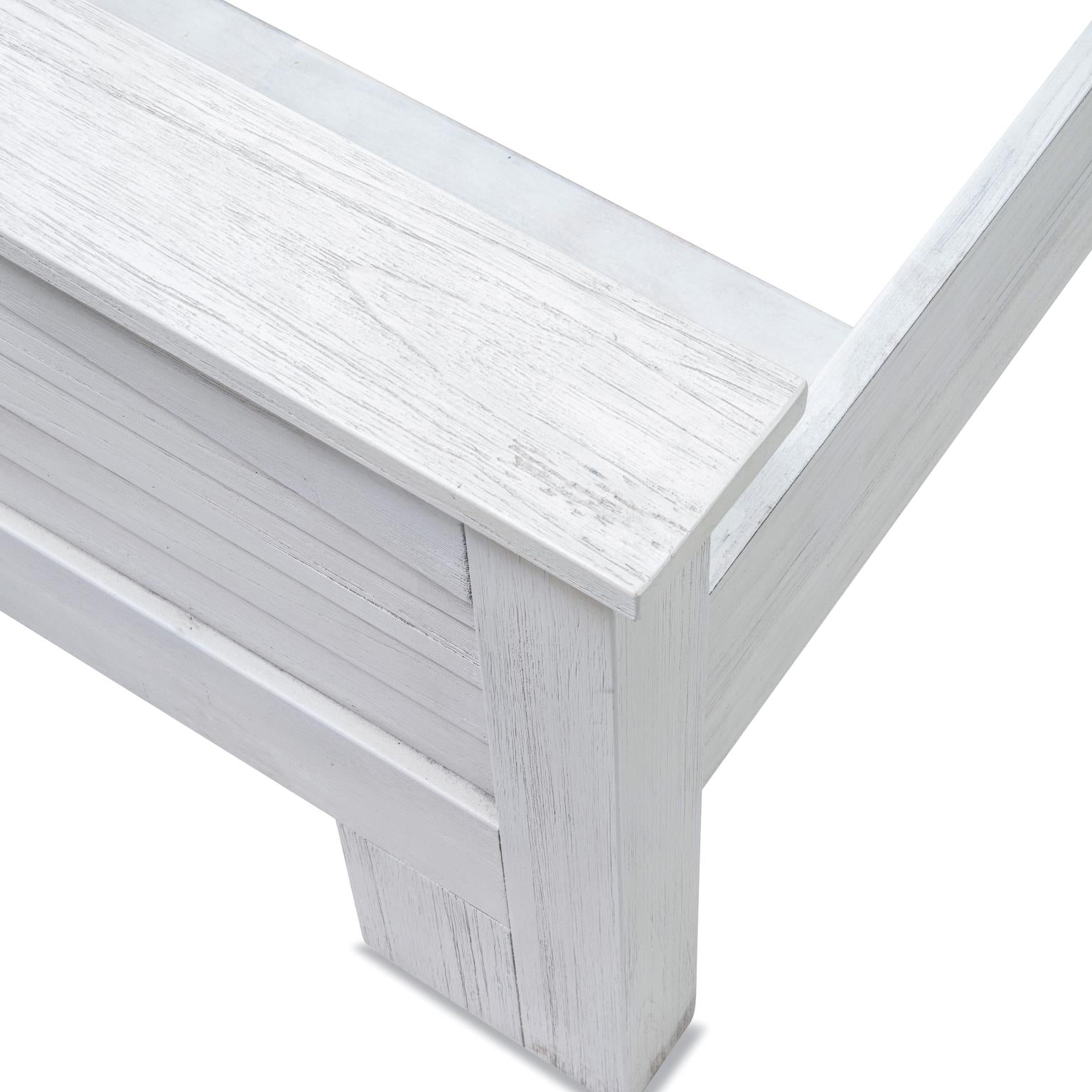 Surfside Queen Footboard Weathered White Finish