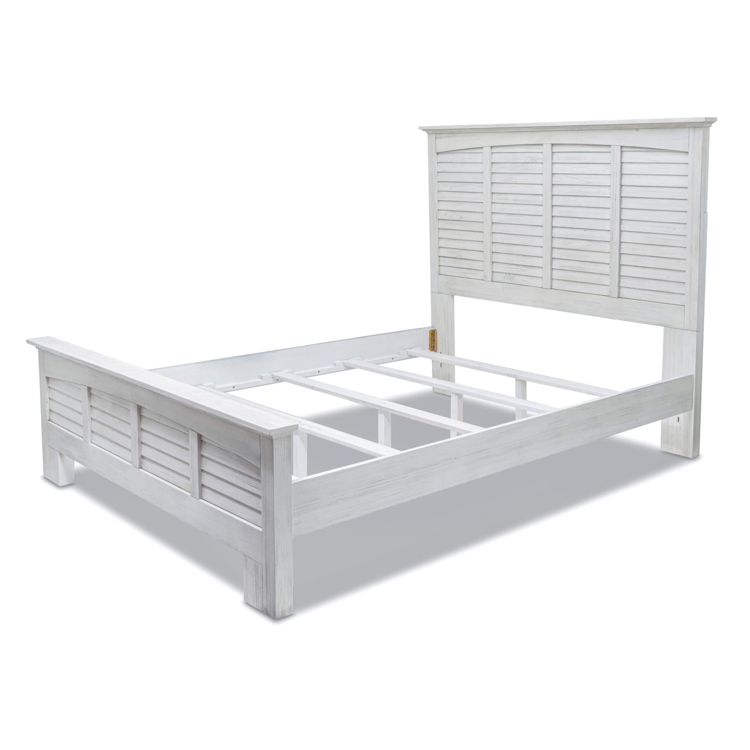 Surfside Queen Footboard Weathered White Finish