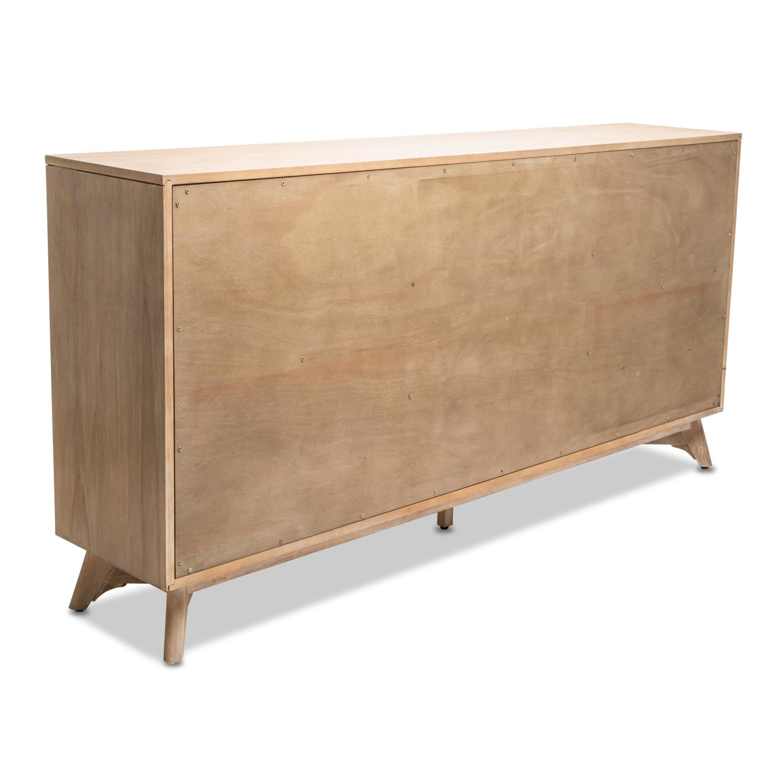 Laguna 3-Door Credenza. Tri-color Finish.