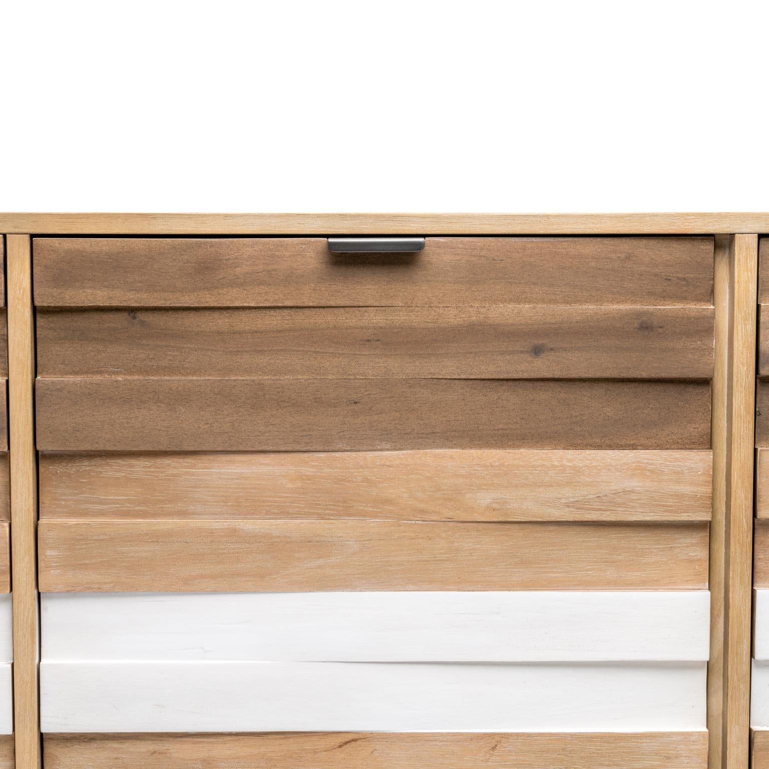 Laguna 3-Door Credenza. Tri-color Finish.