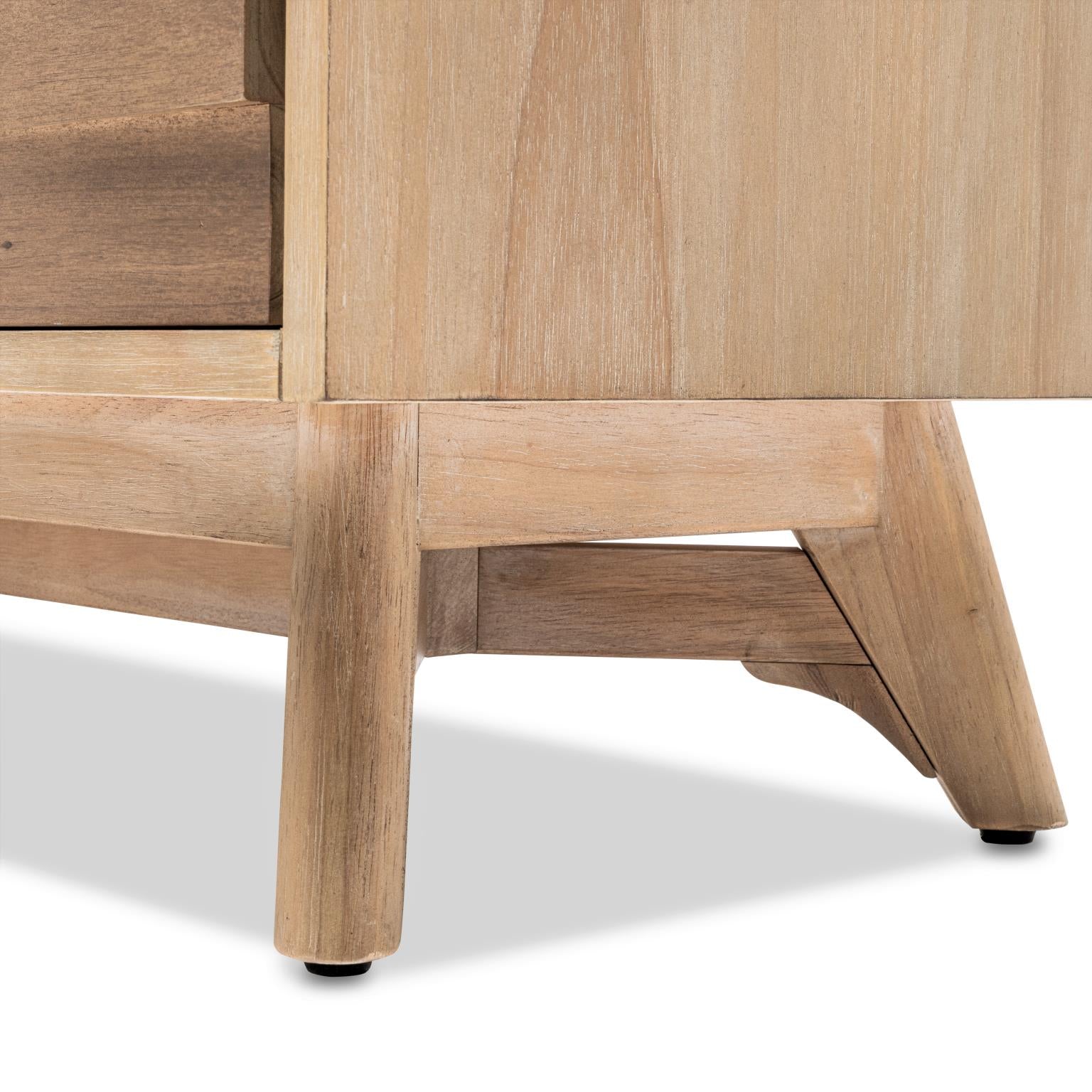 Laguna 3-Door Credenza. Tri-color Finish.