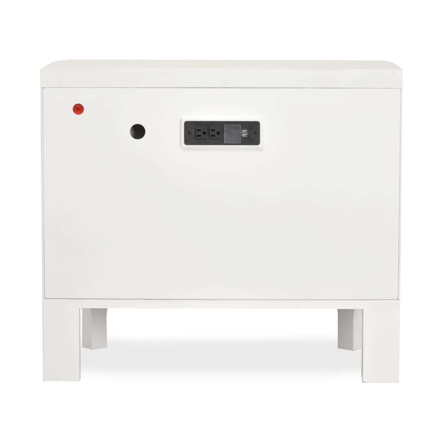 Montauk 2-Drawer Nightstand w/ Power. White Finish