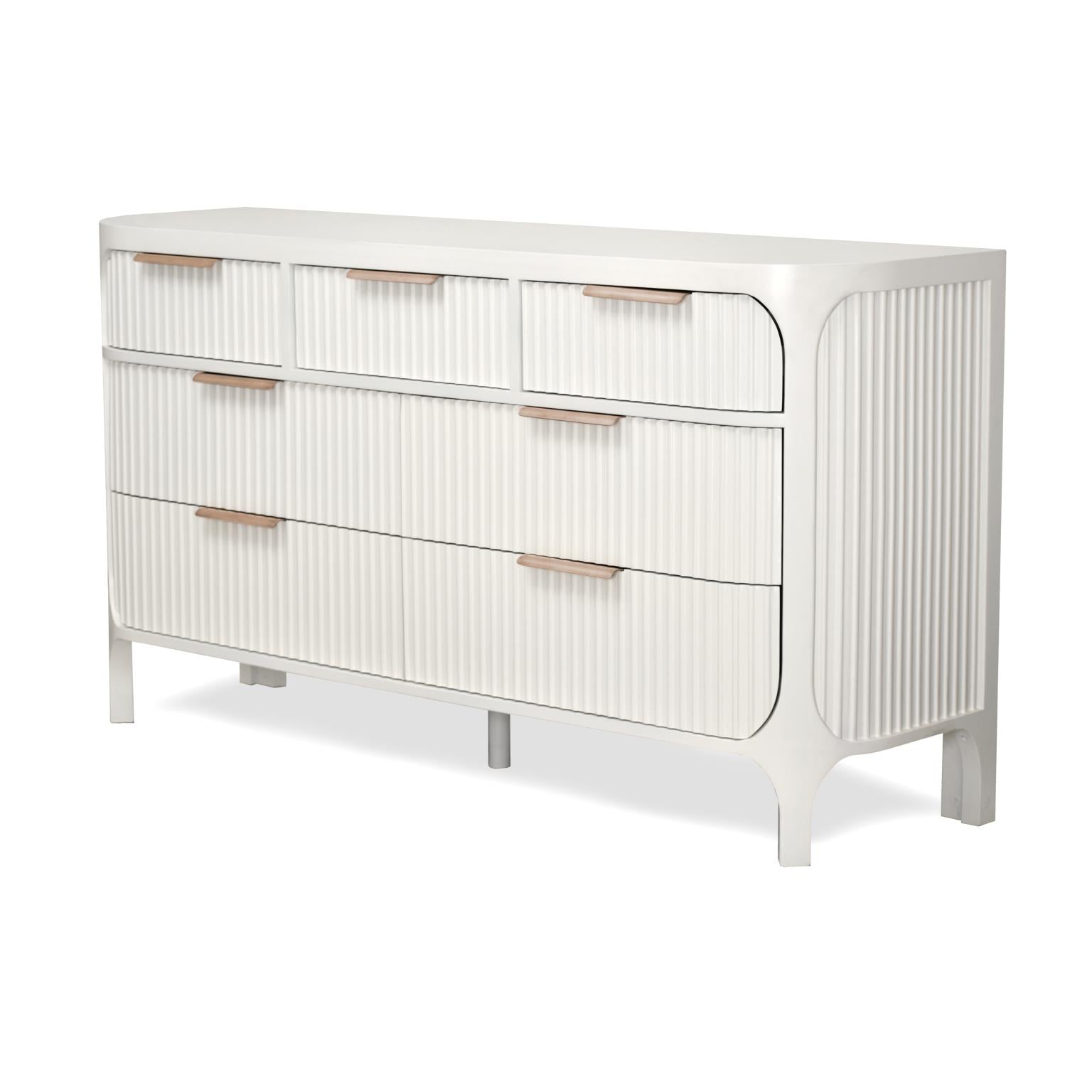 Montauk 7-Drawer Dresser. White Finish