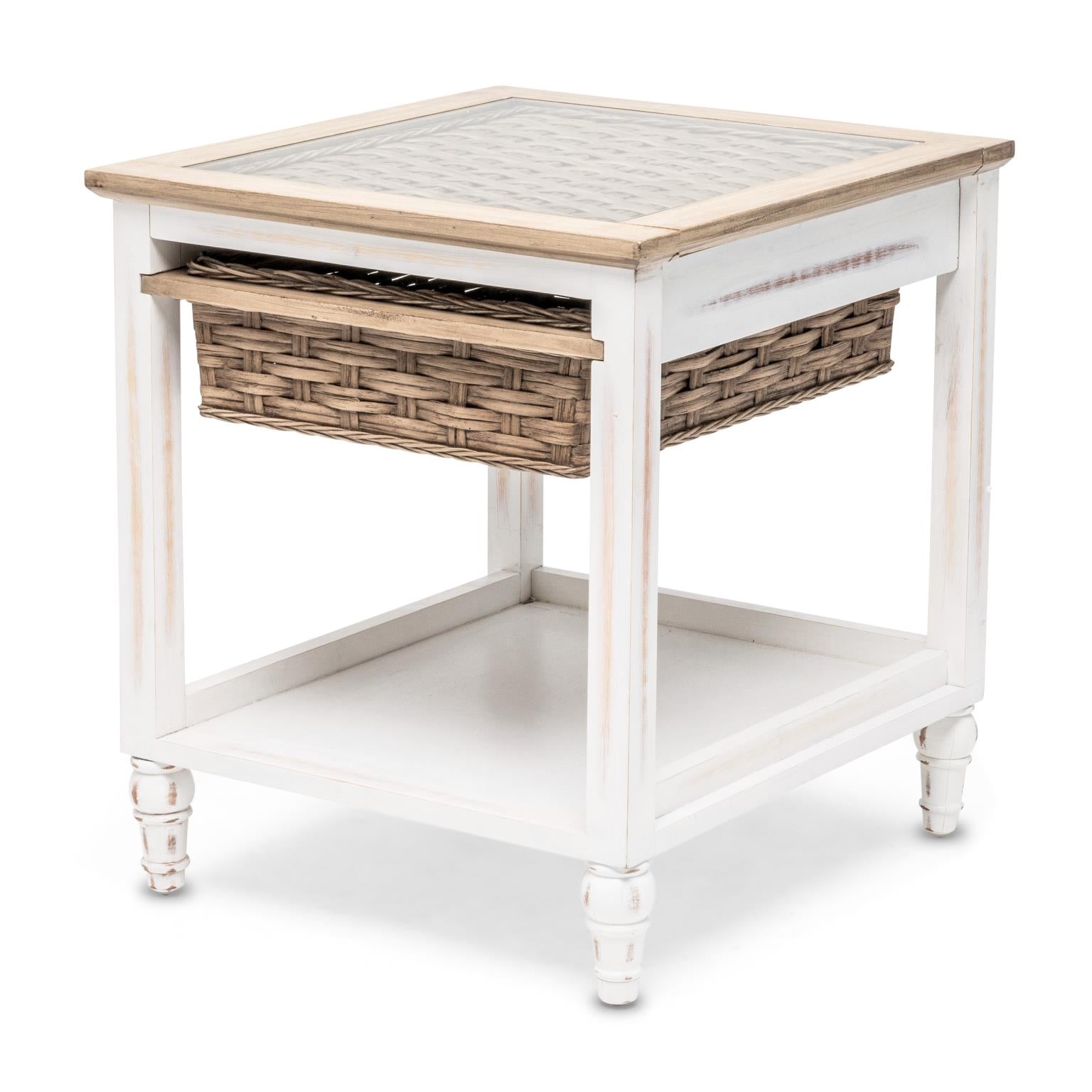 Island Breeze End Table w/ Basket - Atlantic Fine Furniture Melbourne FL