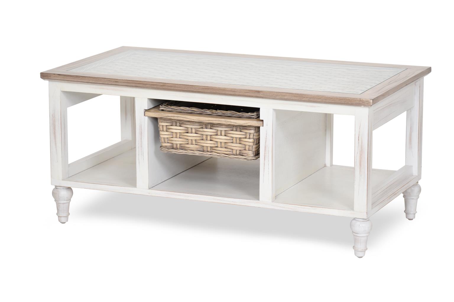 Island Breeze Coffee Table w/ Basket - Atlantic Fine Furniture Melbourne FL