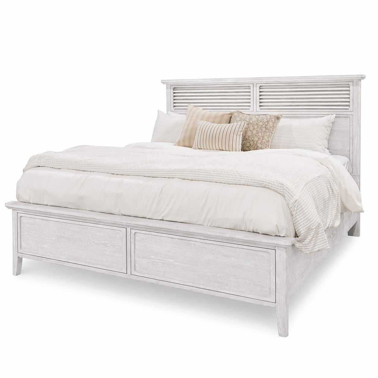 Cape May King Bed Complete. White Finish