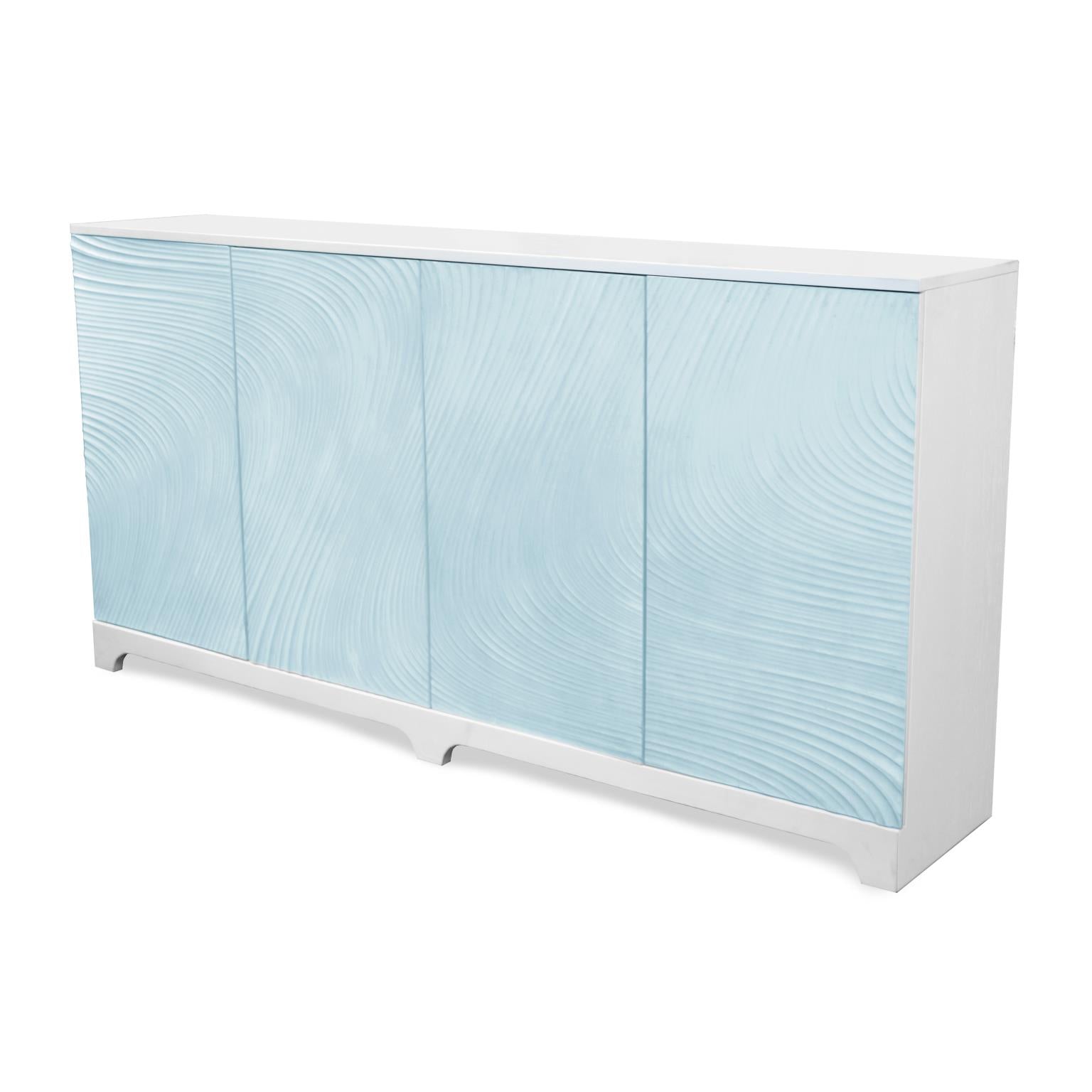 Positano Credenza. Aqua finish