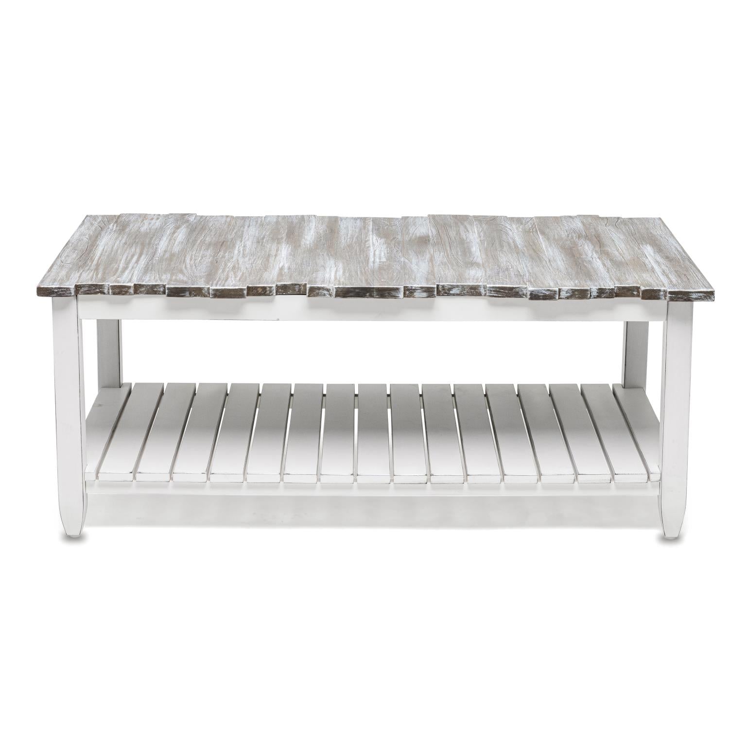 Picket Fence Coffee Table Grey/Blanc Finish