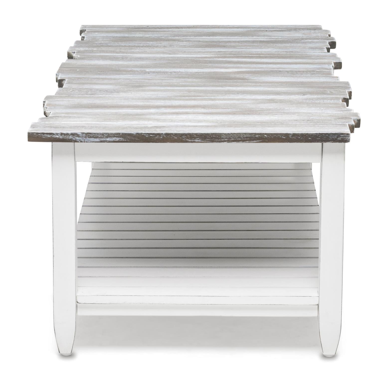Picket Fence Coffee Table Grey/Blanc Finish