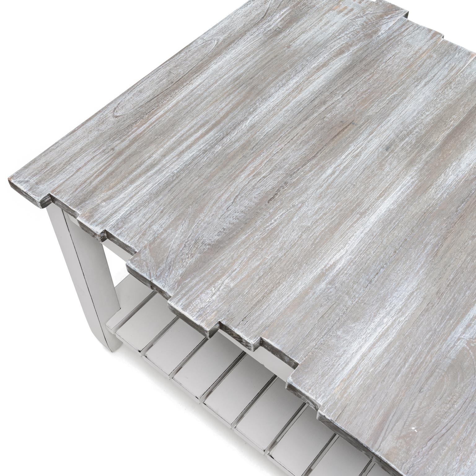 Picket Fence Coffee Table Grey/Blanc Finish