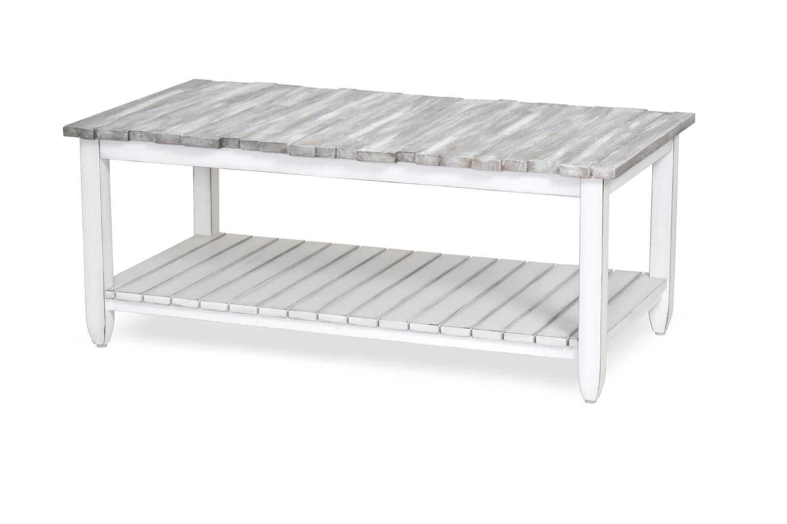 Picket Fence Coffee Table Grey/Blanc Finish