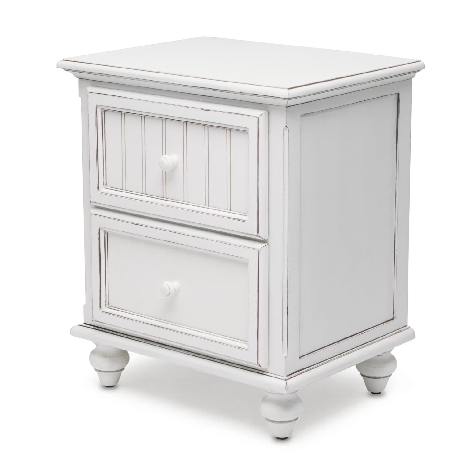 Monaco 2 Drawer Nightstand Blanc Finish w/ Power