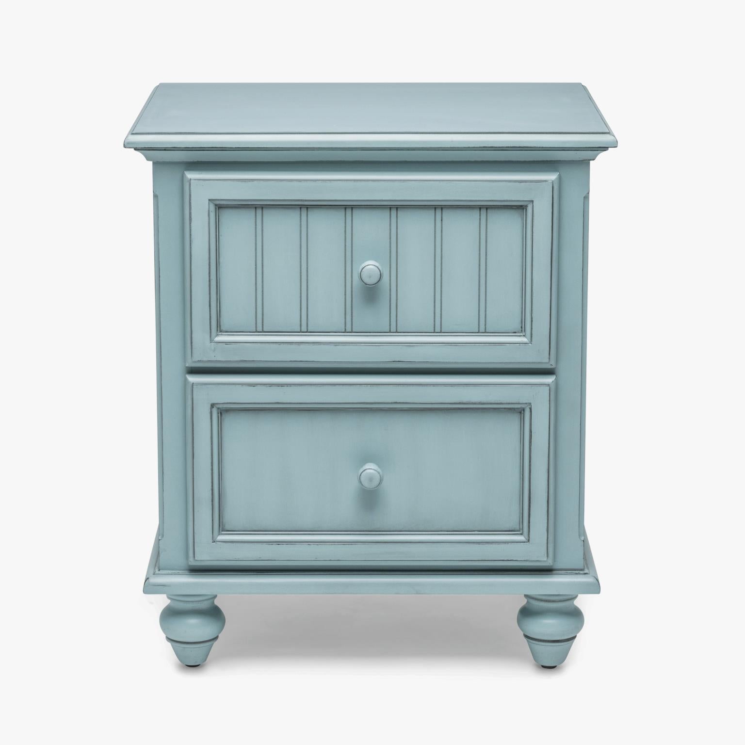 Monaco 2 Drawer Nightstand Bleu Finish w/ Power