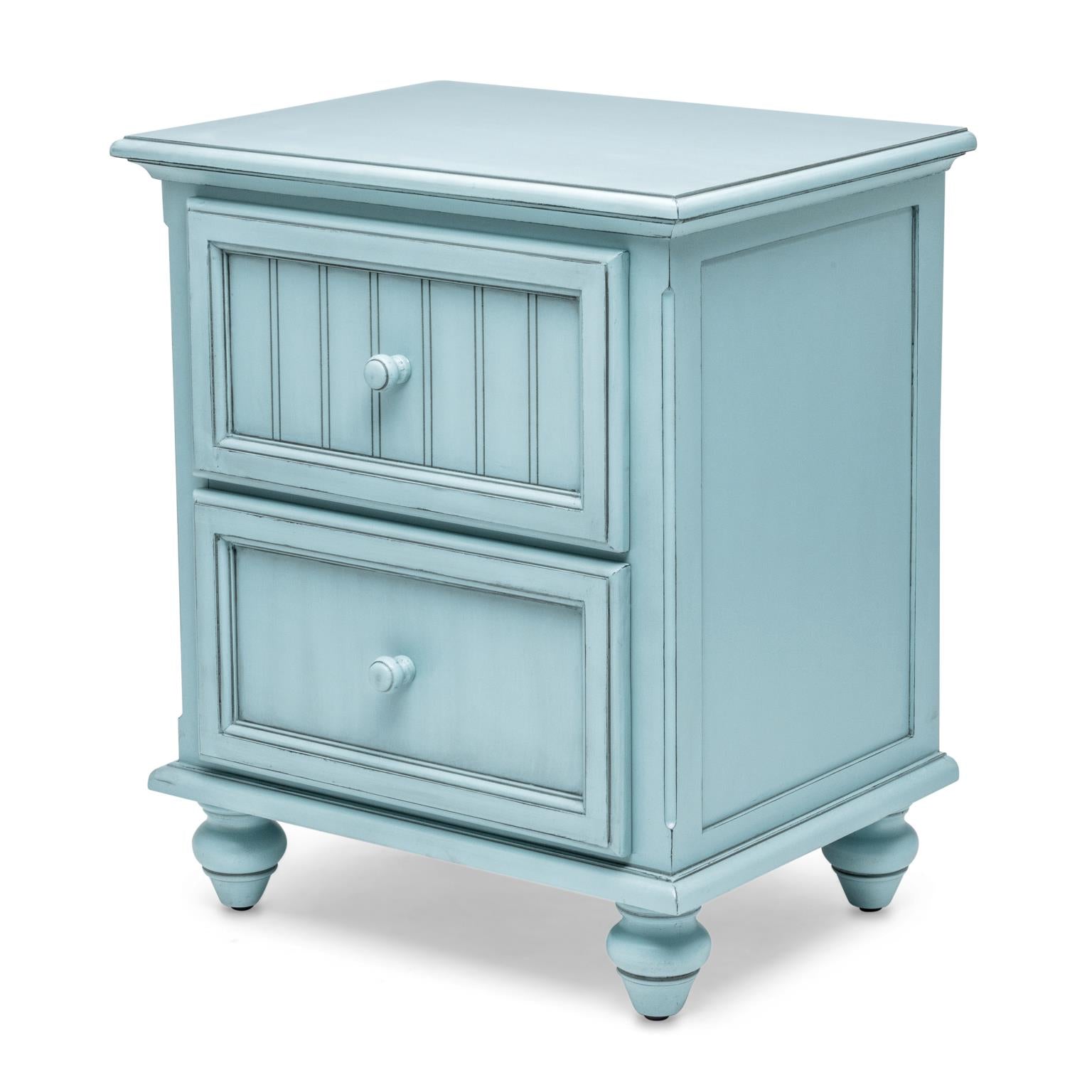 Monaco 2 Drawer Nightstand Bleu Finish w/ Power