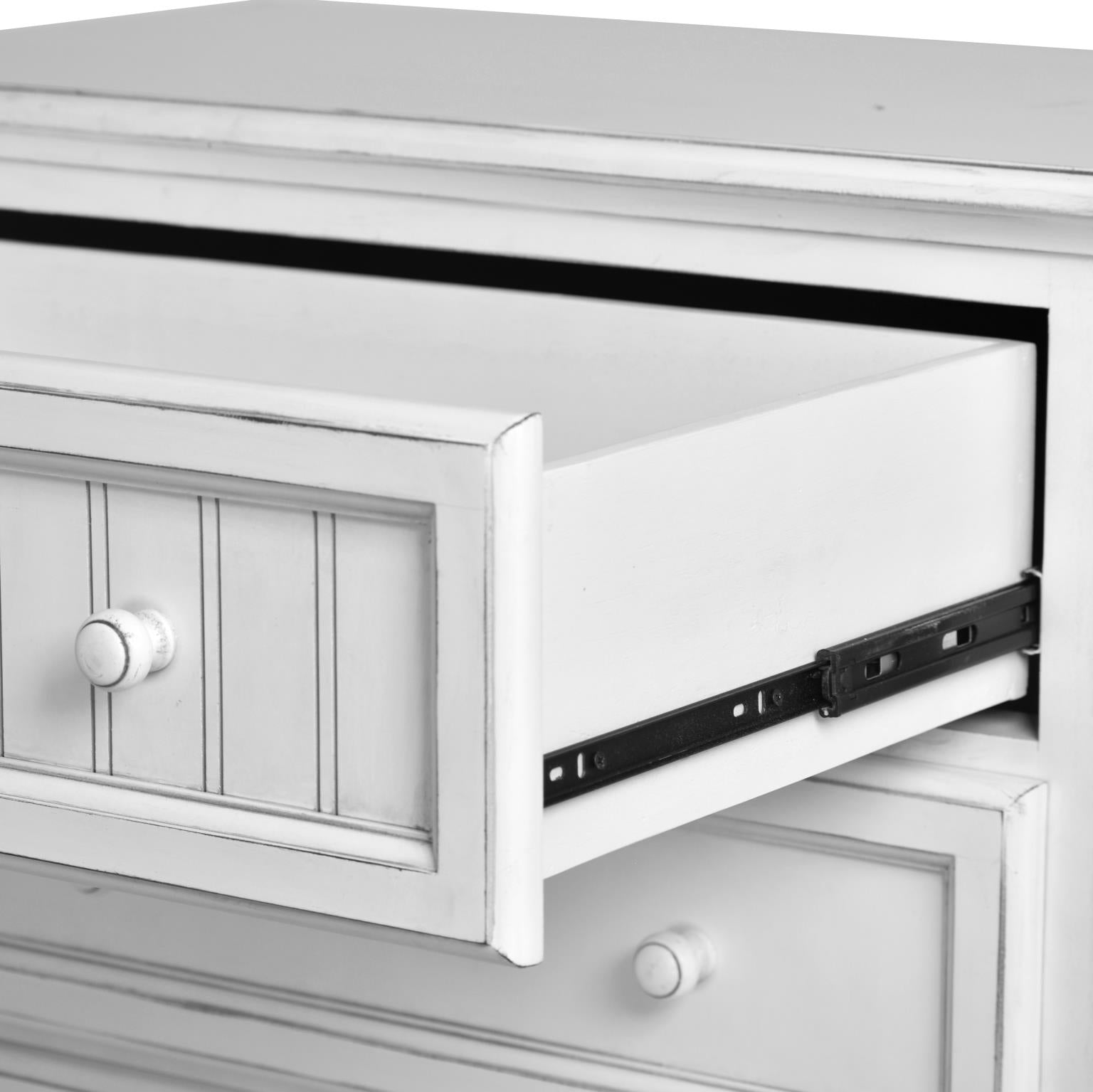 Monaco 5 Drawer Chest Blanc Finish