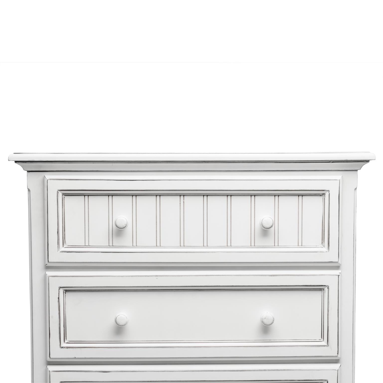 Monaco 5 Drawer Chest Blanc Finish