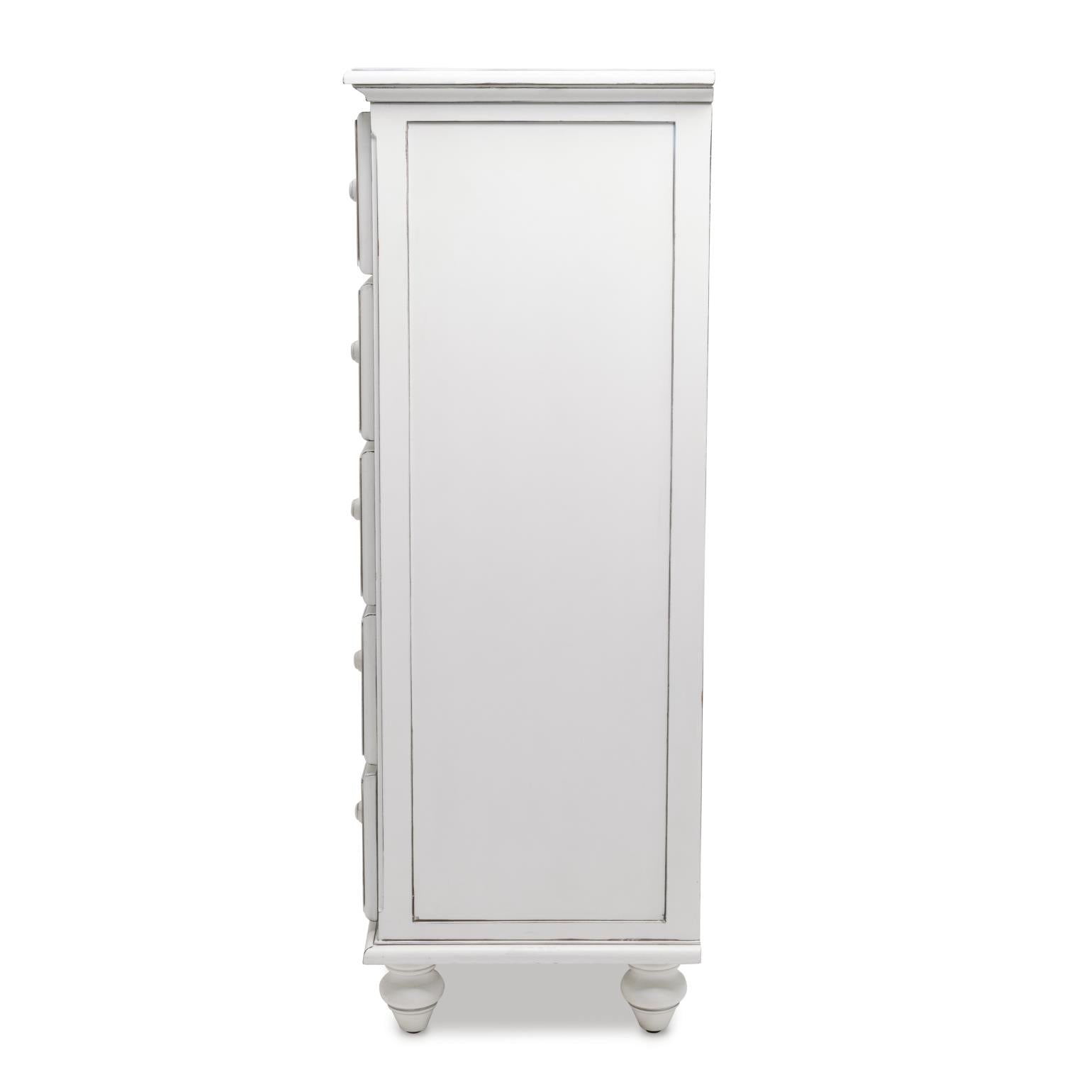 Monaco 5 Drawer Chest Blanc Finish