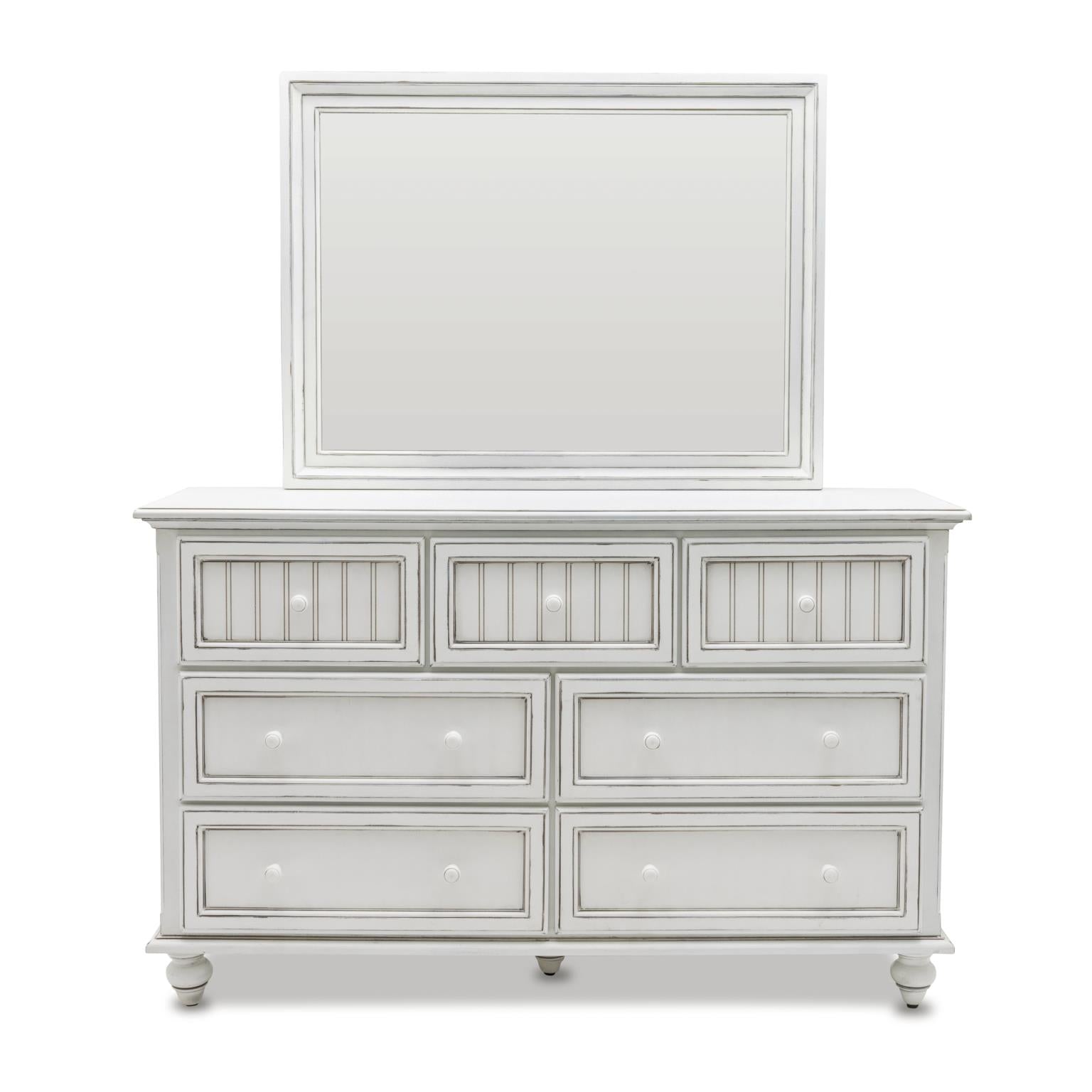Monaco 7 Drawer Dresser Blanc Finish