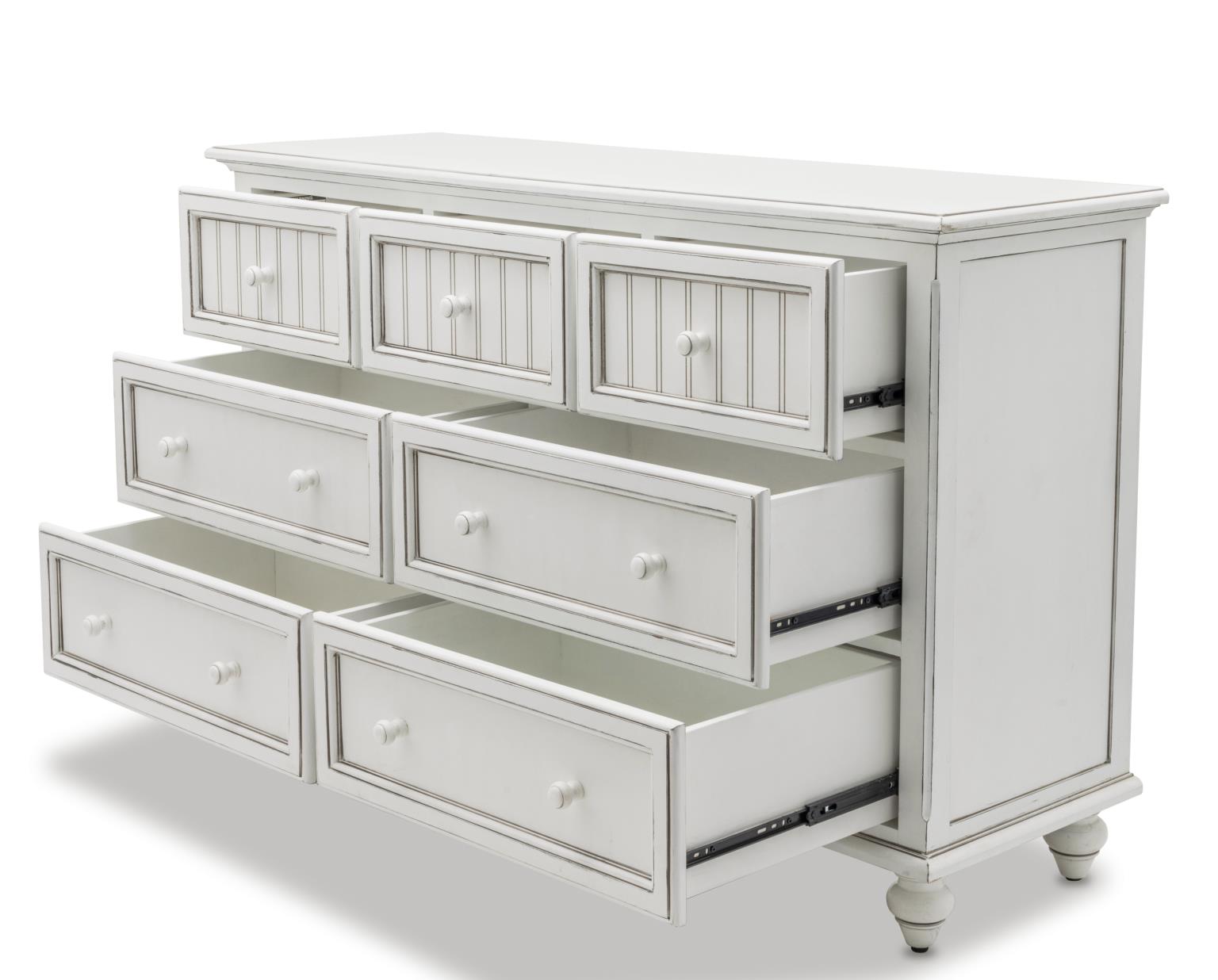 Monaco 7 Drawer Dresser Blanc Finish