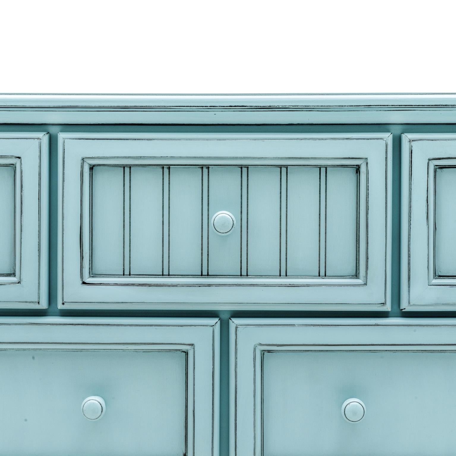 Monaco 7 Drawer Dresser Bleu Finish
