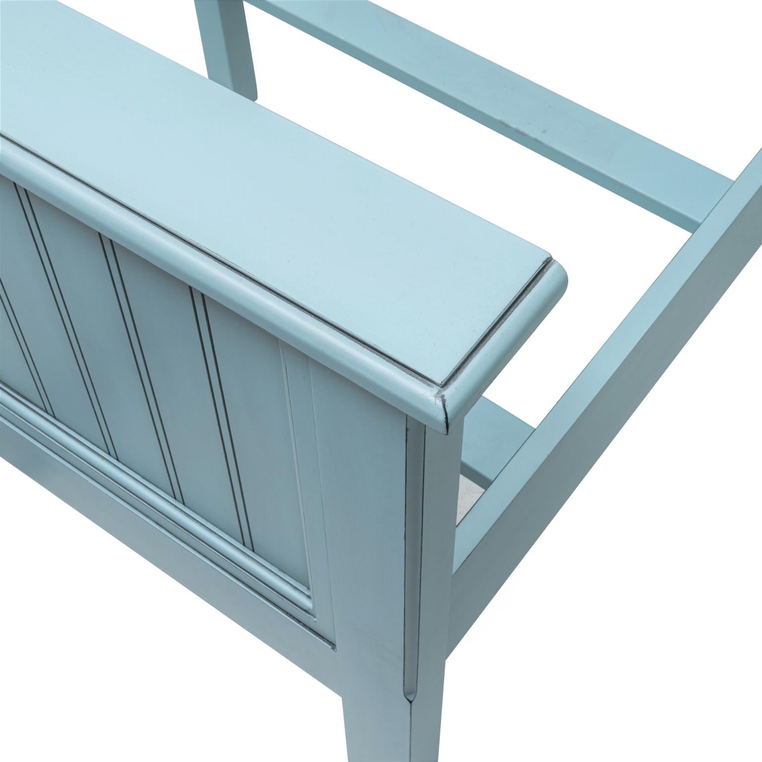 Monaco king complete bed, bleu finish