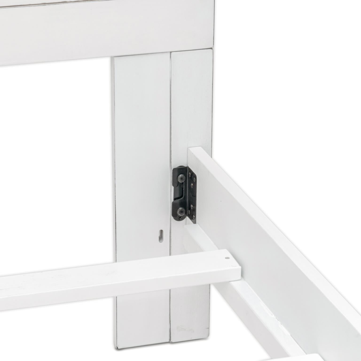 Monaco queen complete bed, blanc finish
