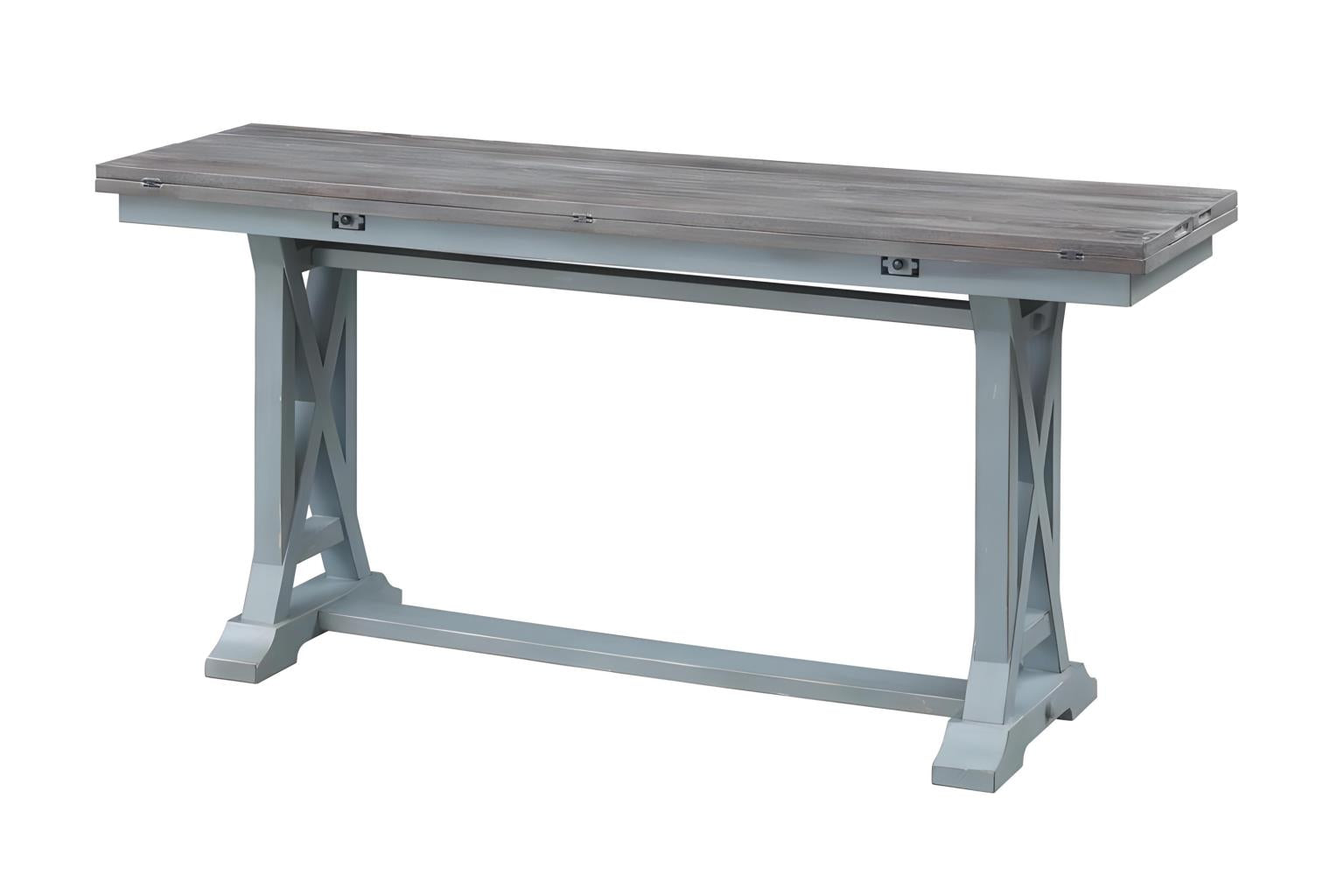 Bar Harbor Console Table (Flip-Top) (Aqua Blue)