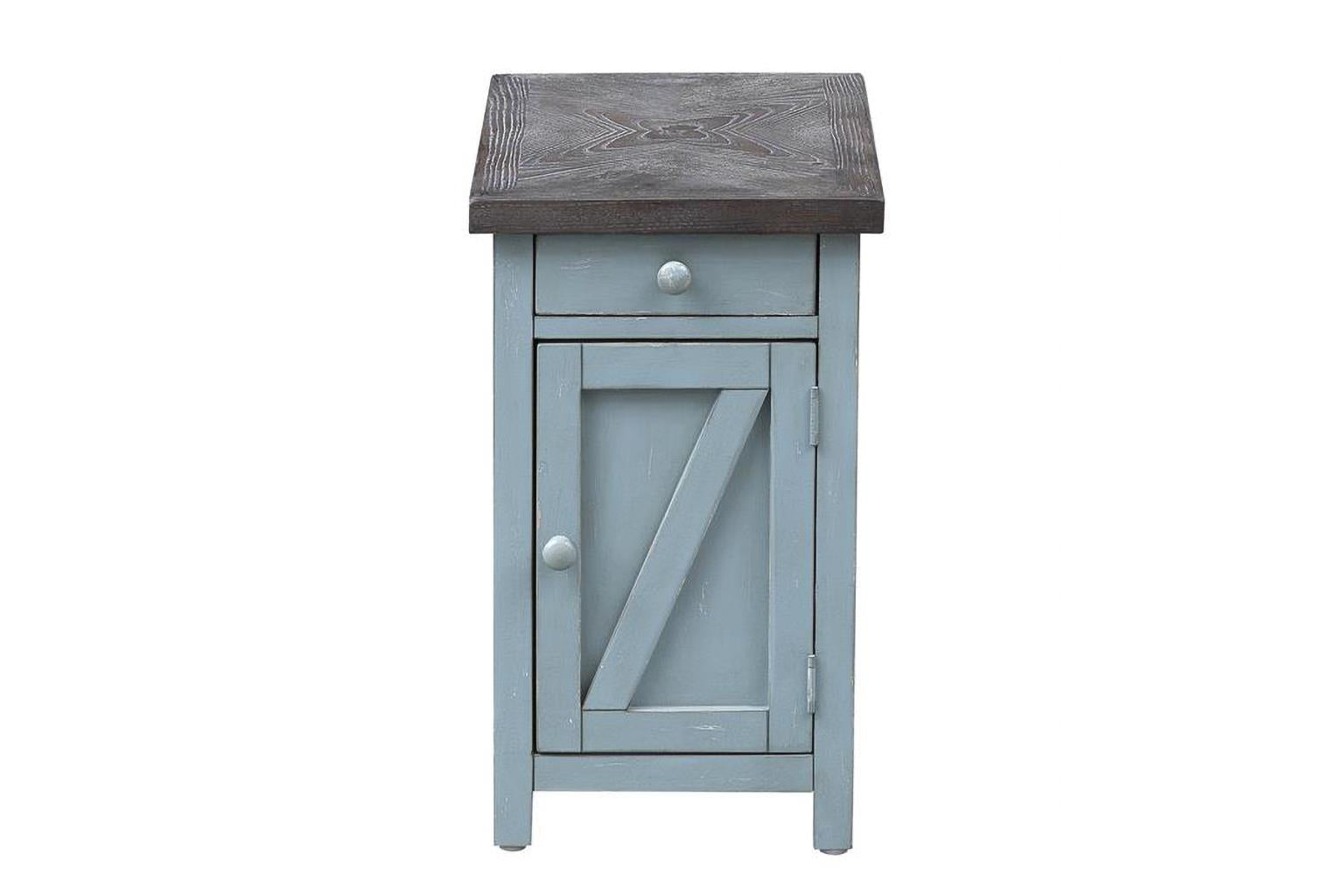 Bar Harbor Chairside Table (Aqua Blue)