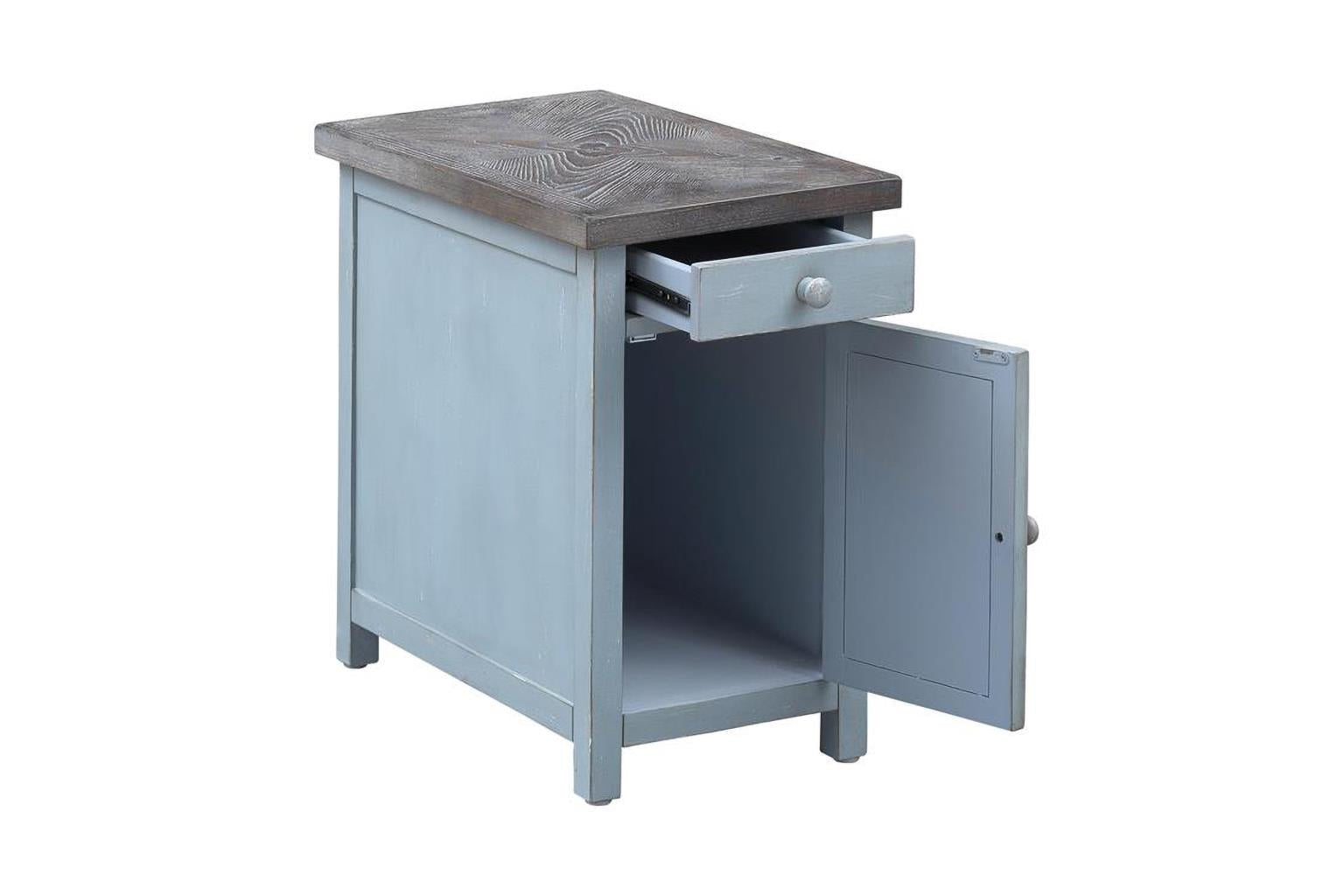 Bar Harbor Chairside Table (Aqua Blue)