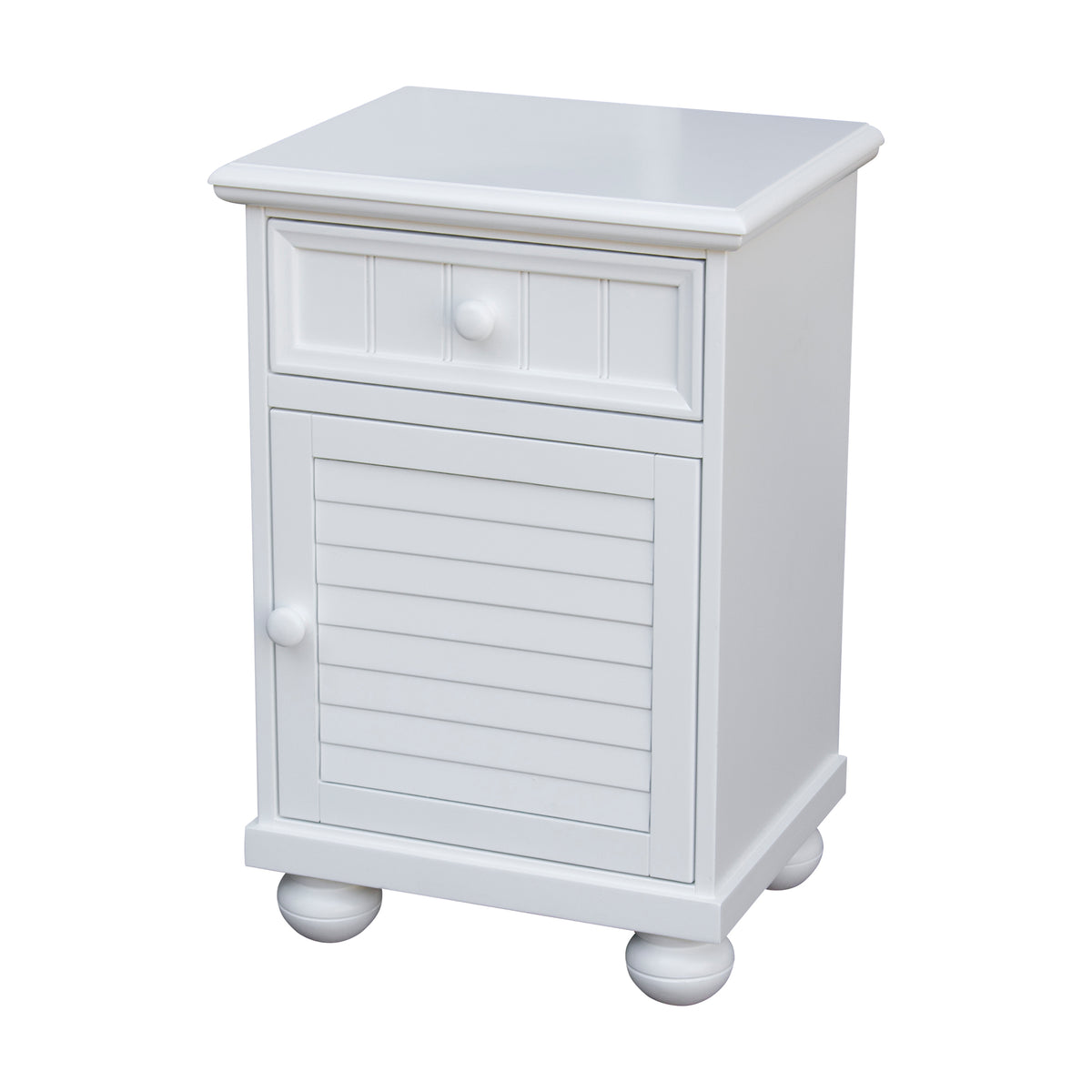 Beachfront One Door Nightstand (White)