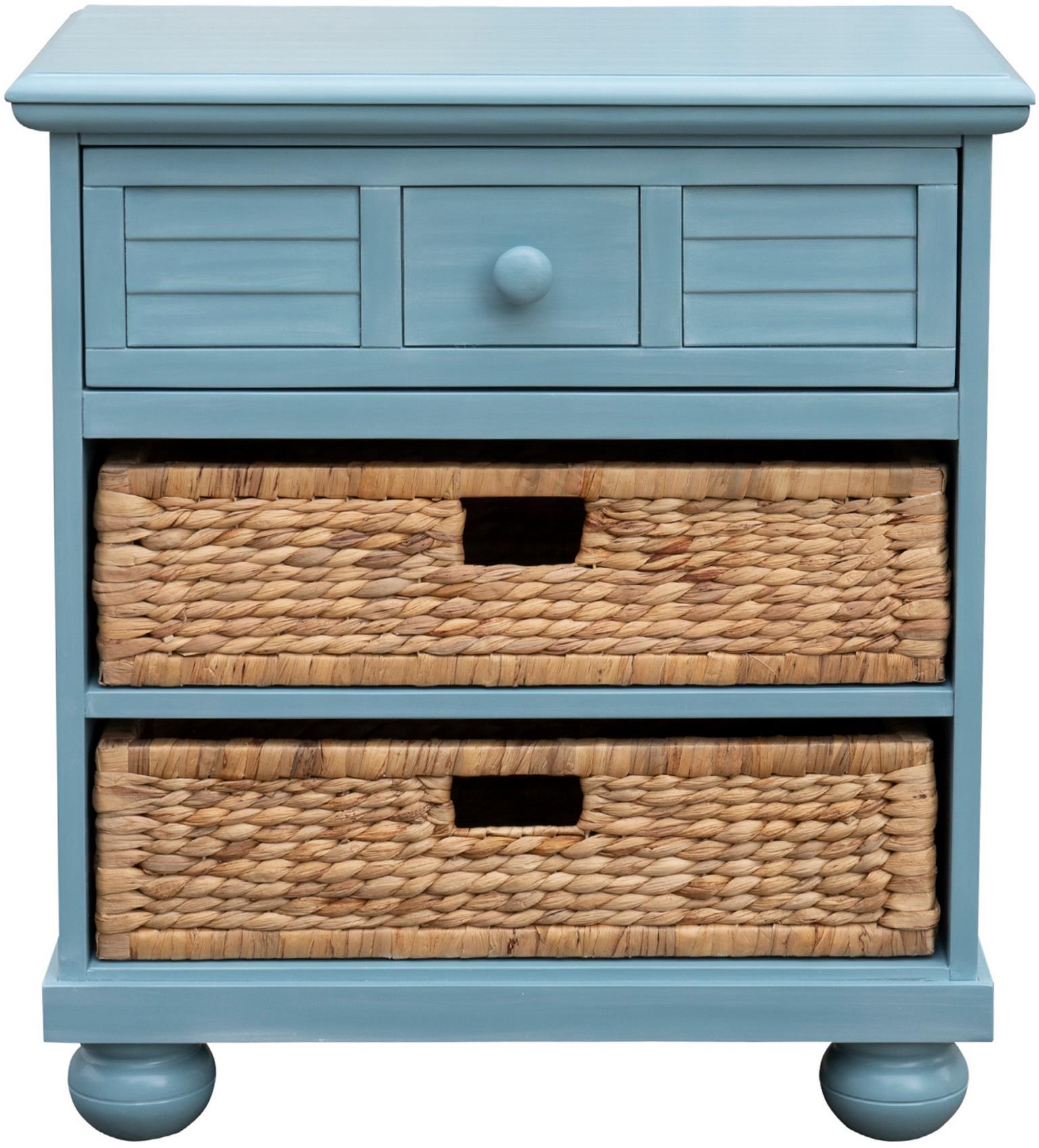 Beachfront Basket Nightstand (Ocean Blue)