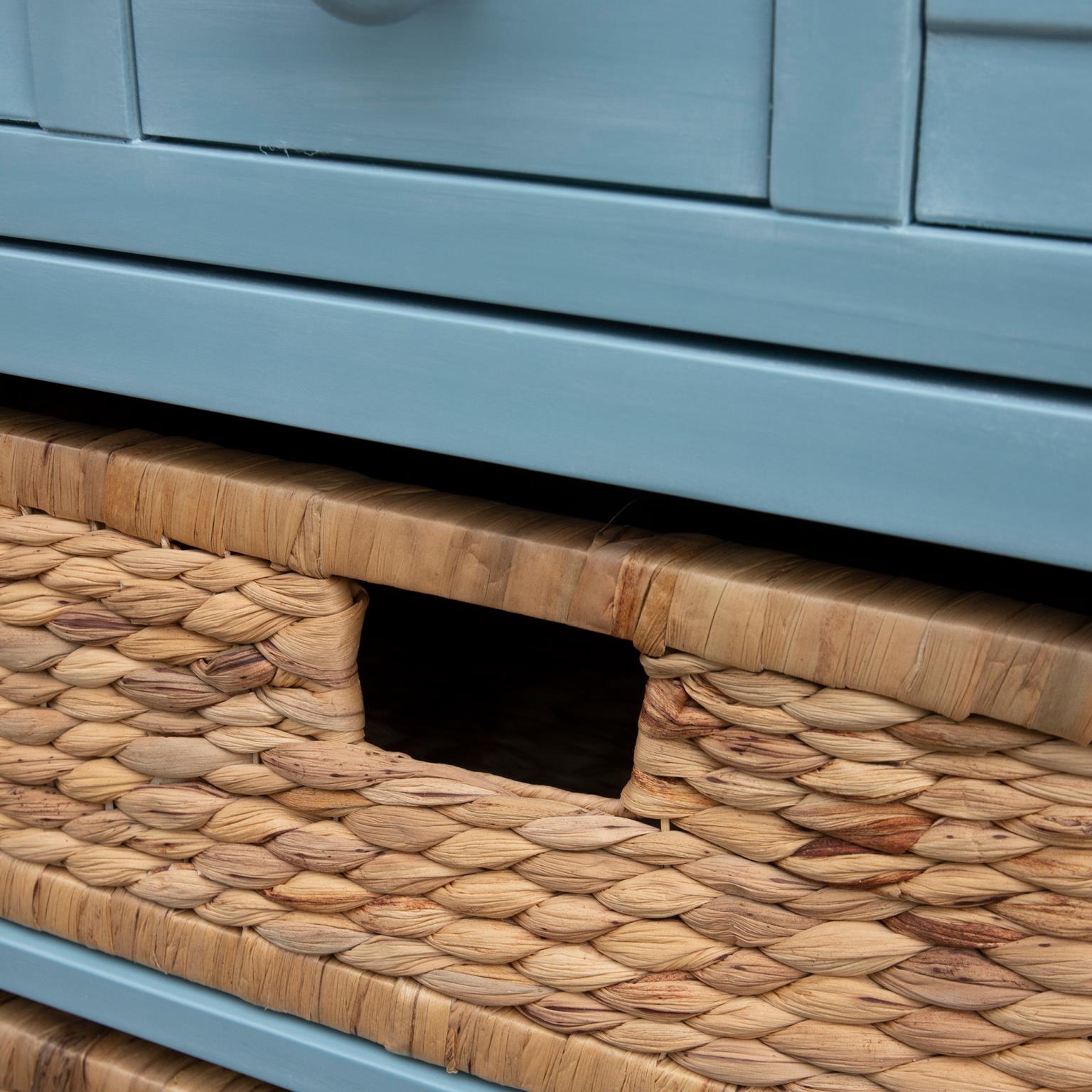 Beachfront Basket Nightstand (Ocean Blue)