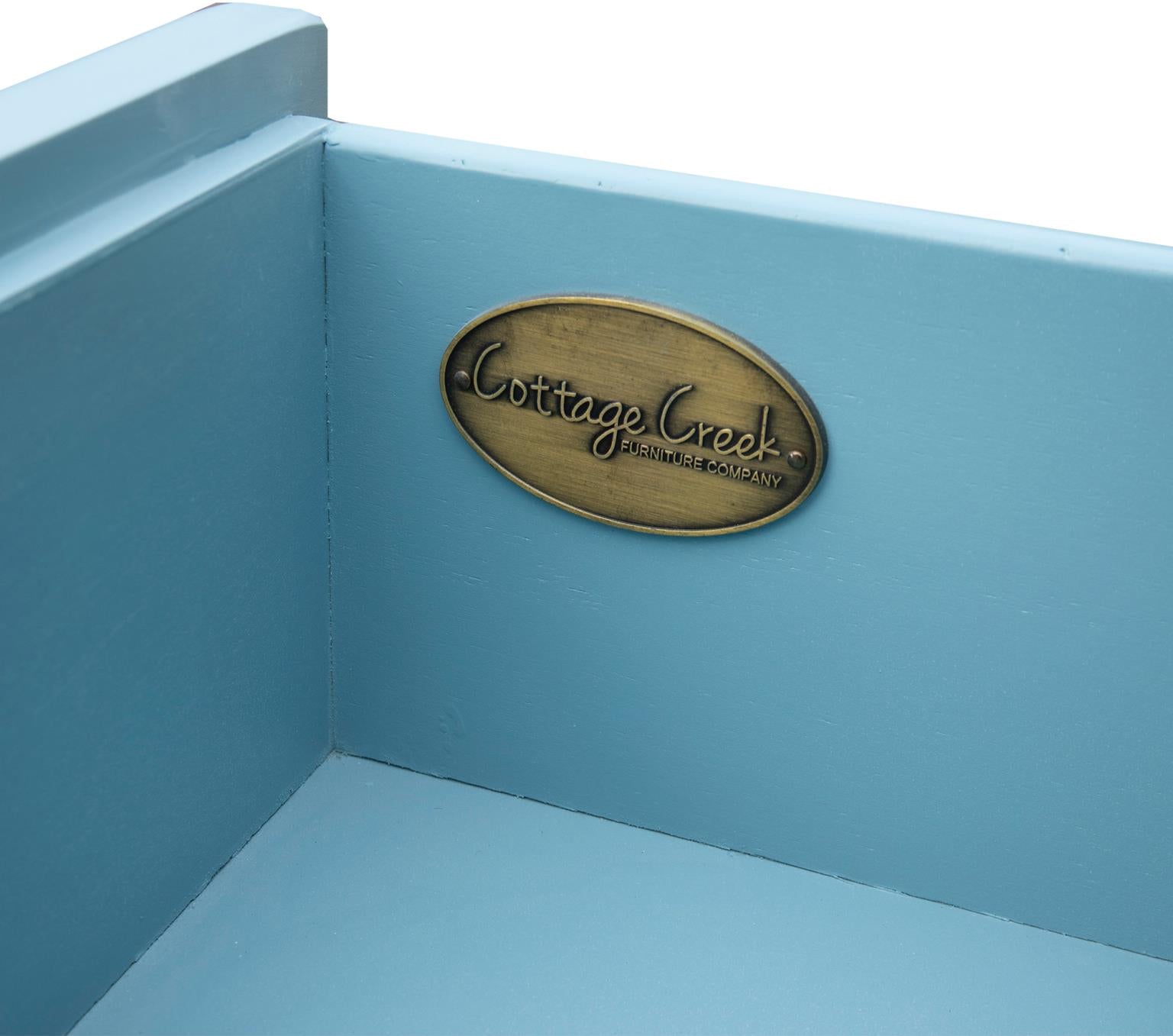 Beachfront Basket Nightstand (Ocean Blue)