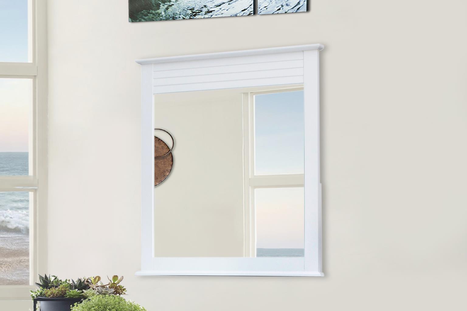 Beachfront Mirror (White)