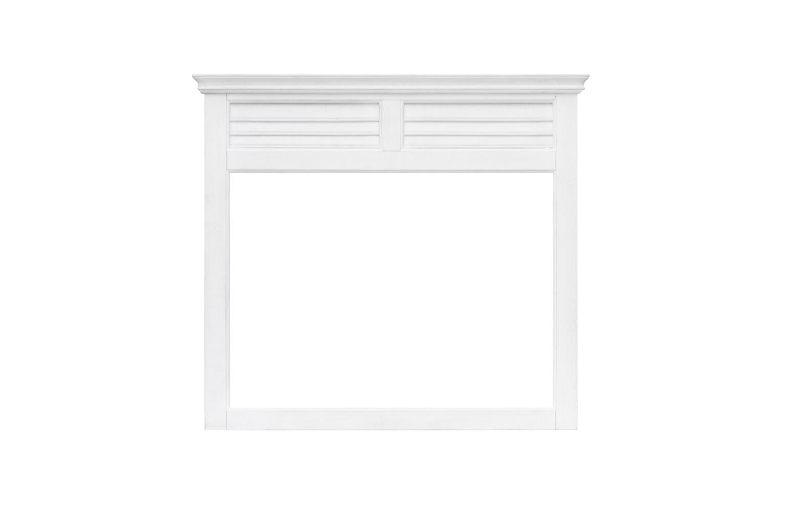 Brockton Shutter Mirror (Balearic White)