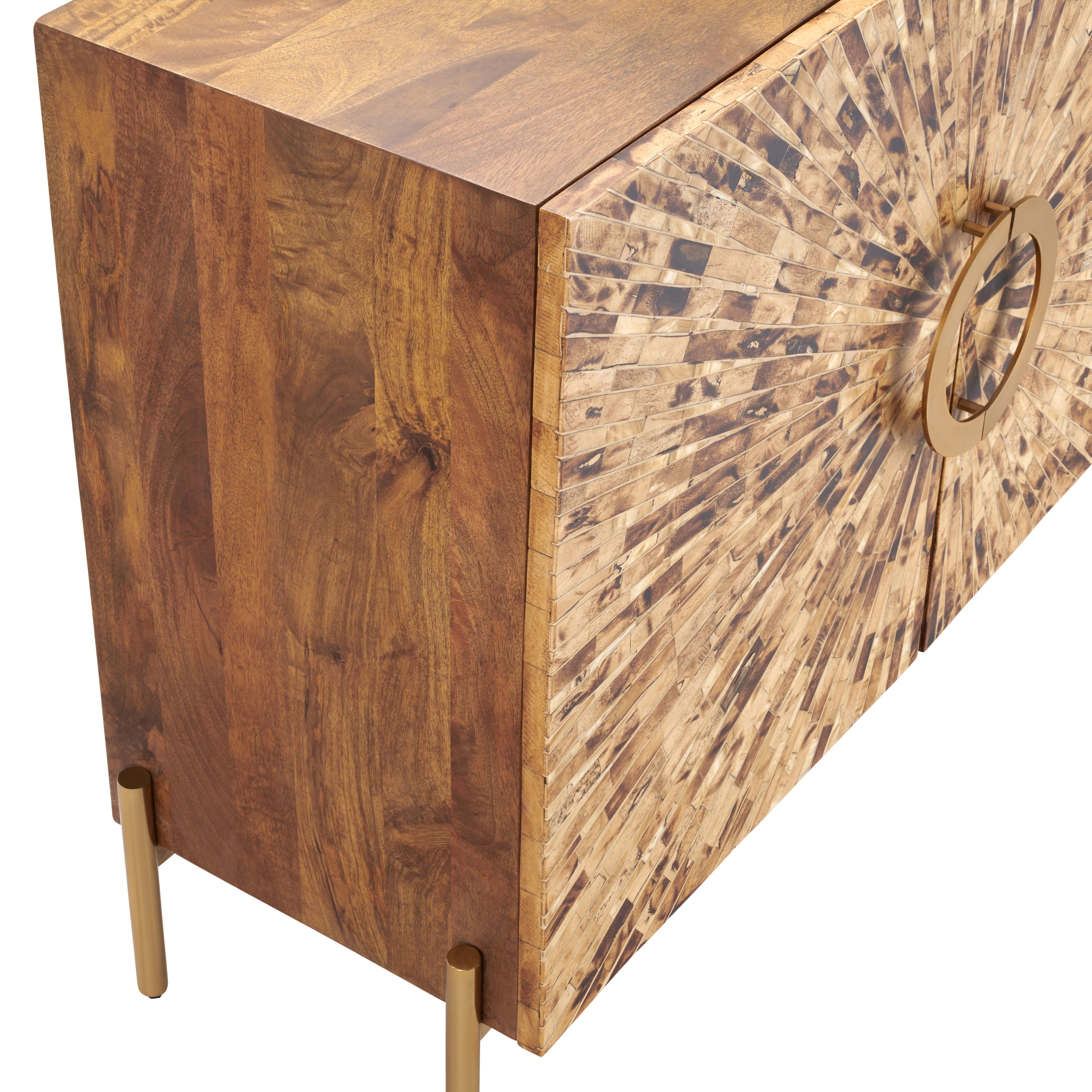 Safari Bone Inlay Two-Door Cabinet - Image 4