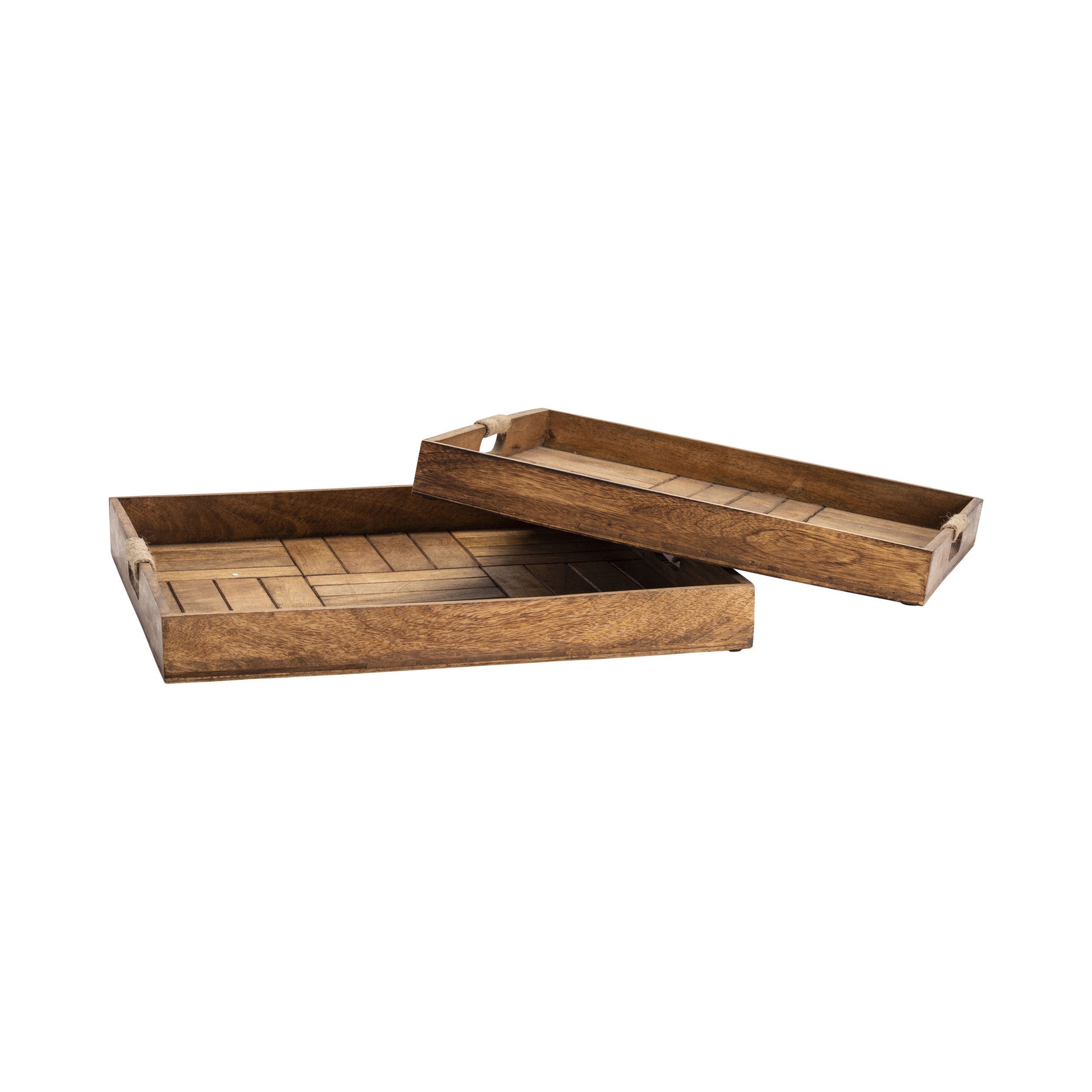 Miller Parquetry Serving Trays with Juste Handles