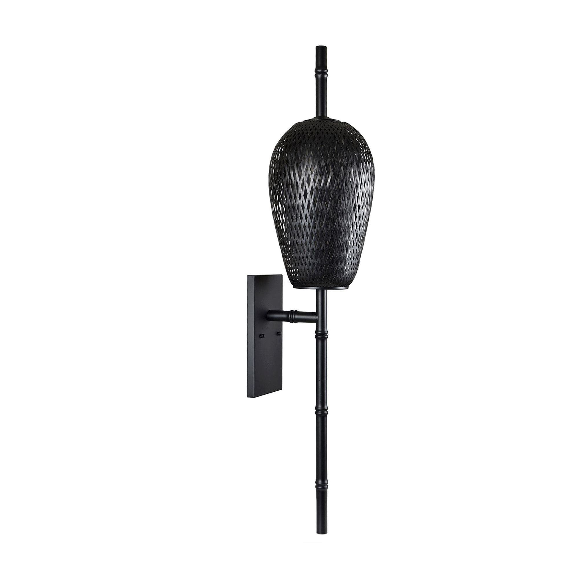 43.5"H RATTAN WALL SCONCE