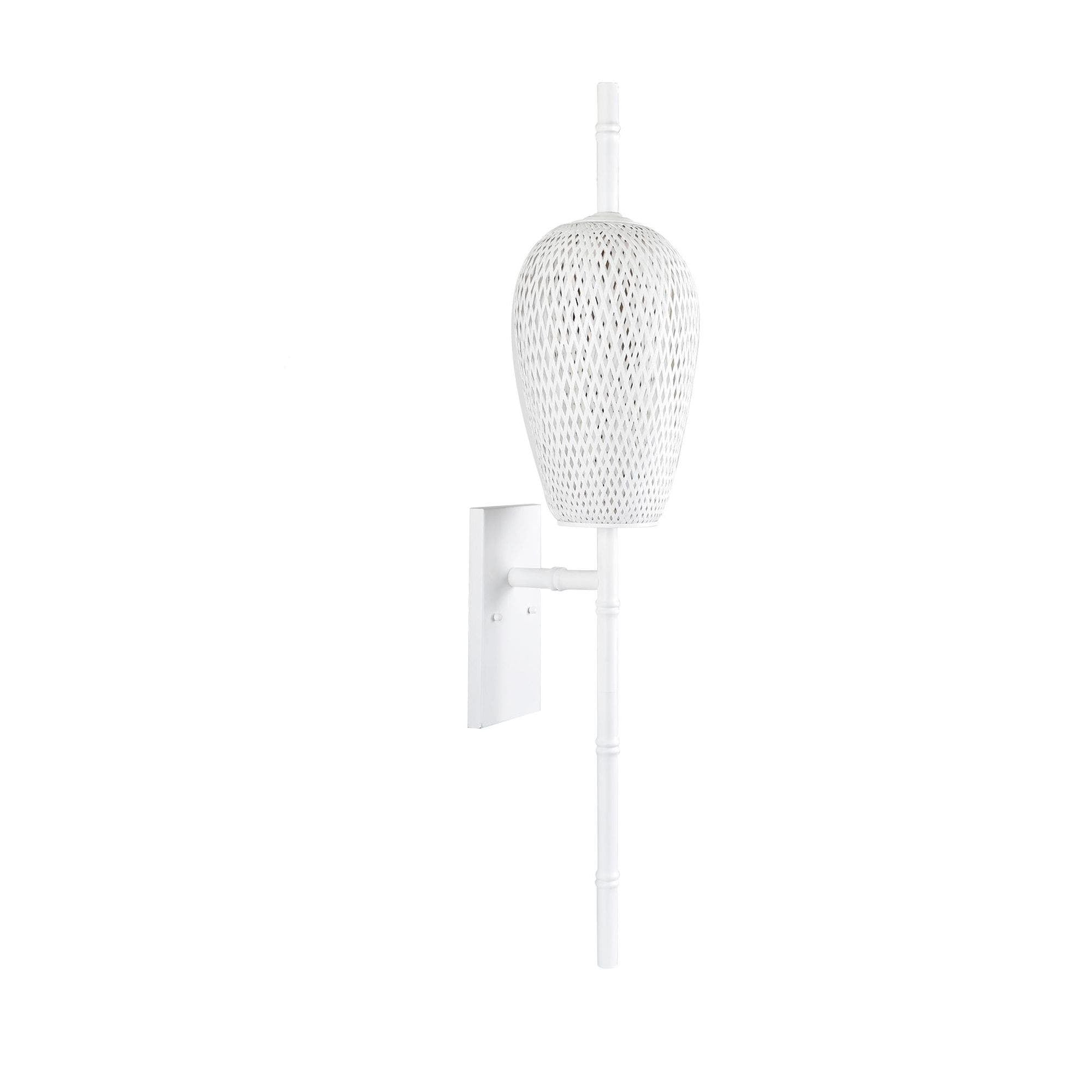 43.5"H RATTAN WALL SCONCE