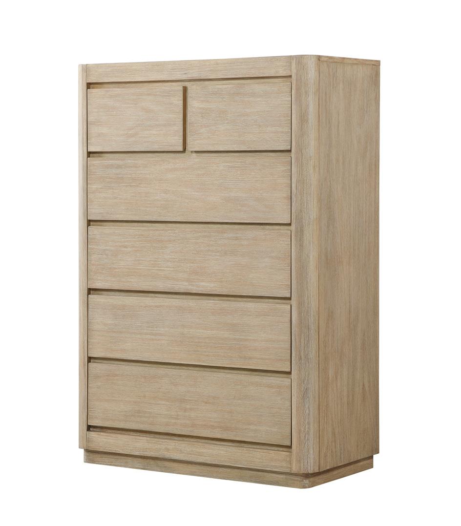 Hyde Park 5 Drawer Chest. Weathered Natural Finish