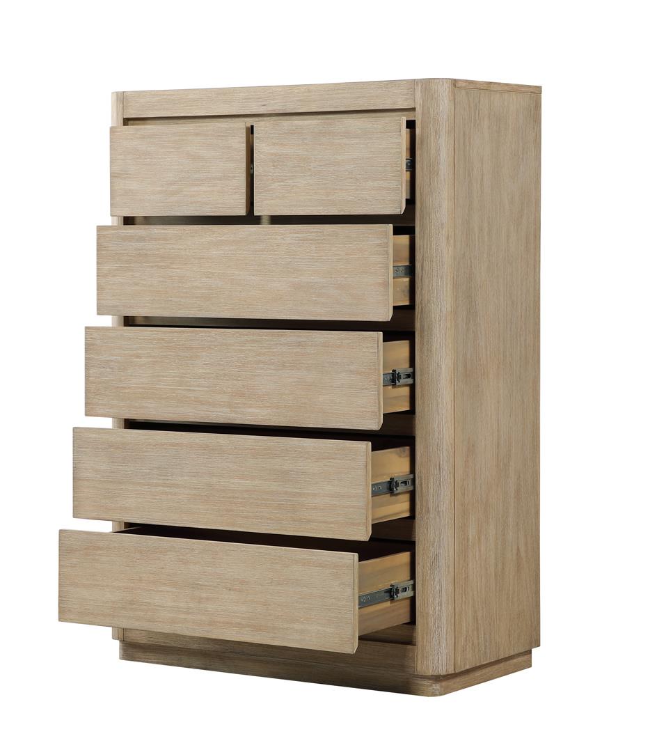 Hyde Park 5 Drawer Chest. Weathered Natural Finish