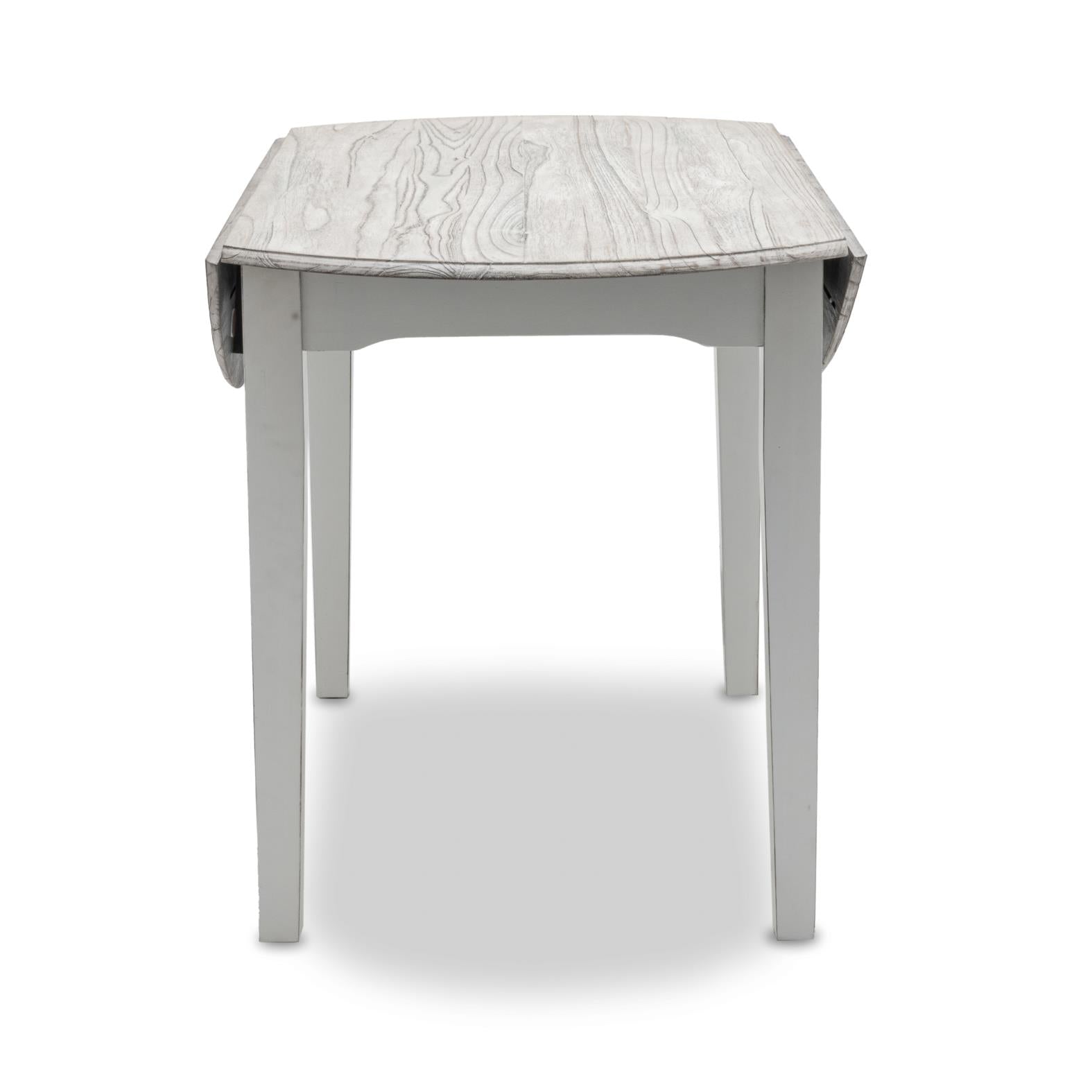 Islamorada Drop Leaf Dining Table. Dapple Grey Finish