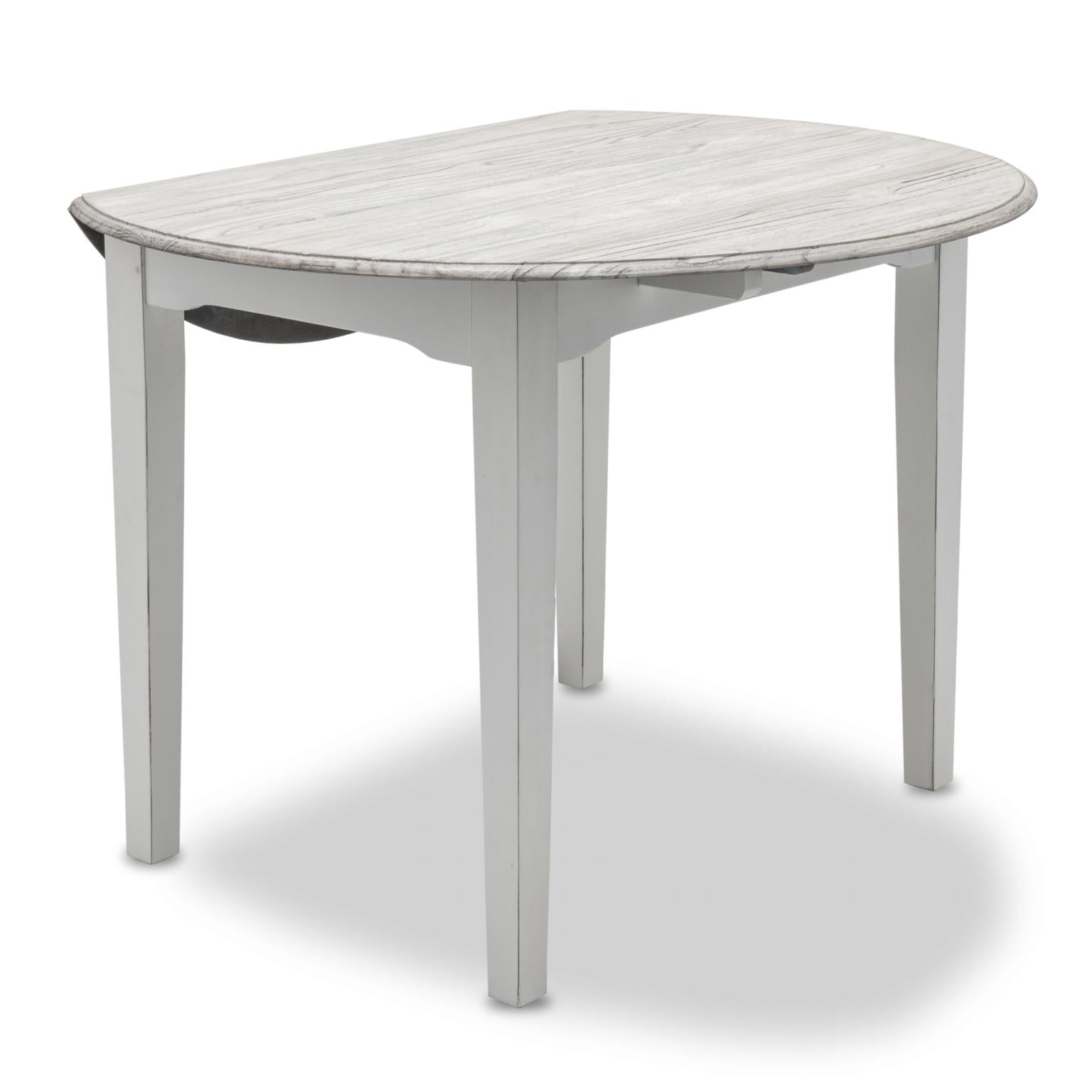 Islamorada Drop Leaf Dining Table. Dapple Grey Finish