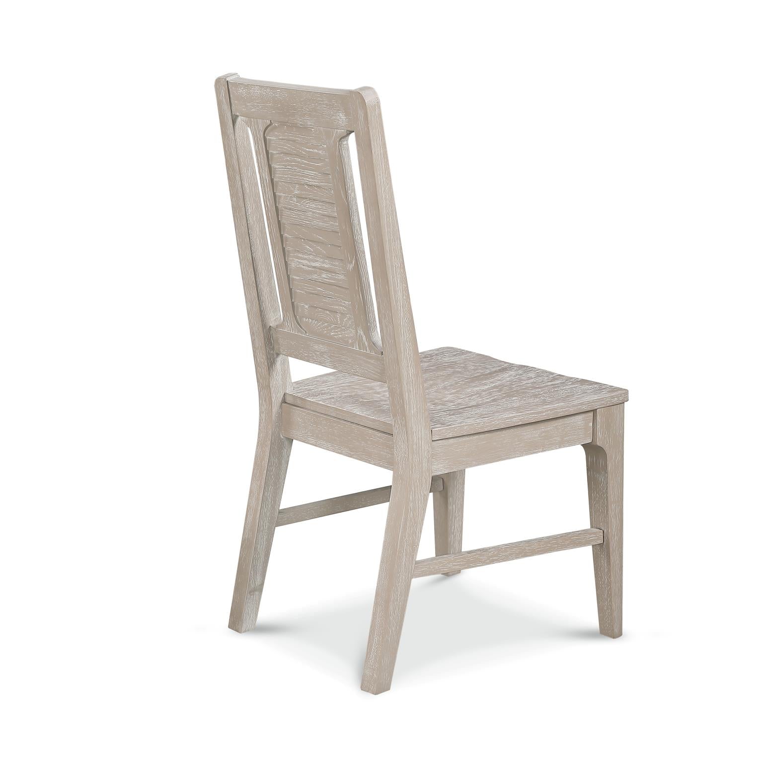 Cape May Shutter Back Side Chair Wood Seat (2pk). Glazed Driftwood Finish